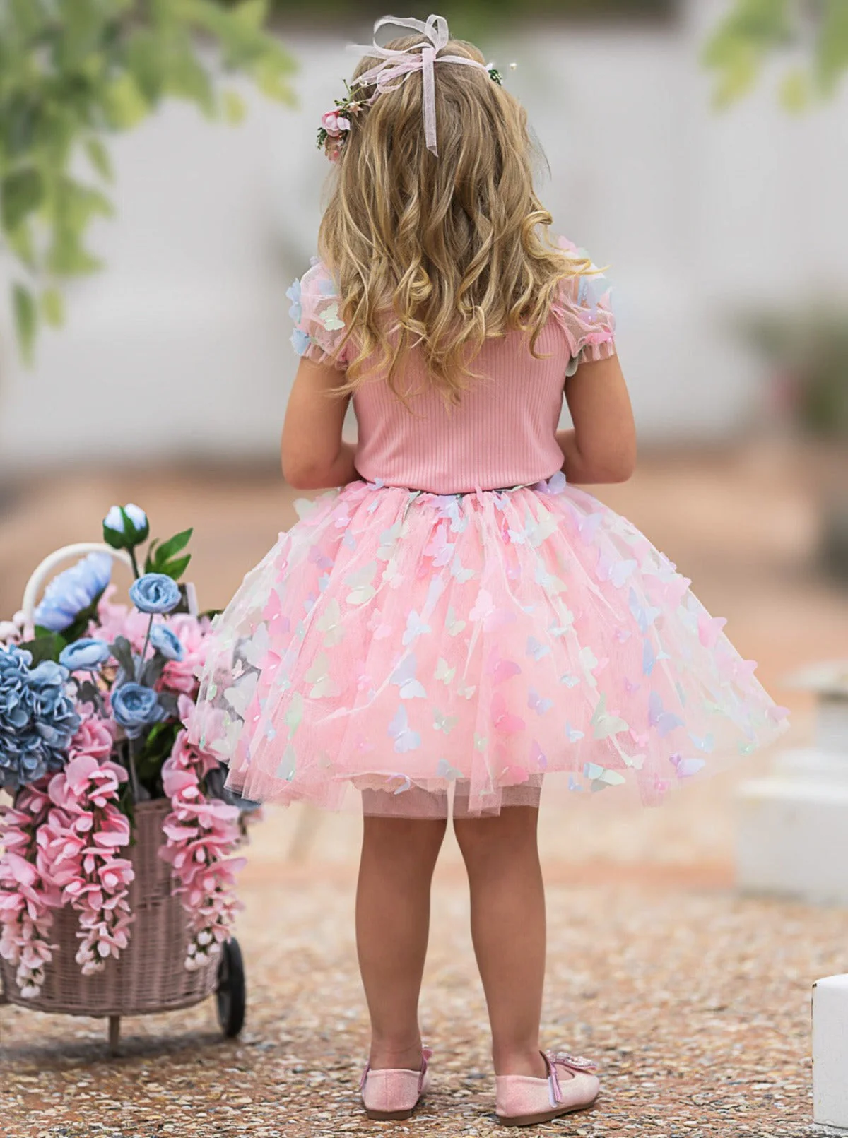 Dream Of Spring Butterfly Tulle Skirt Set - Image 3