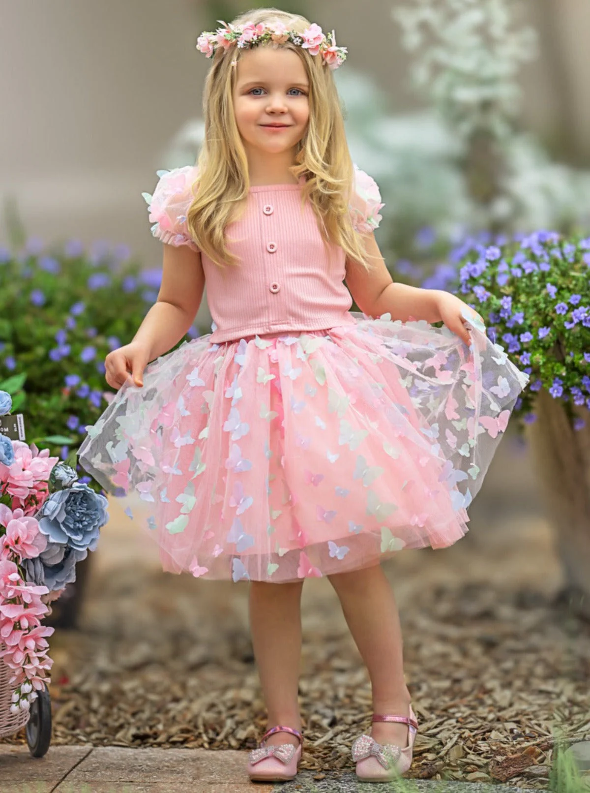 Dream Of Spring Butterfly Tulle Skirt Set - Image 5