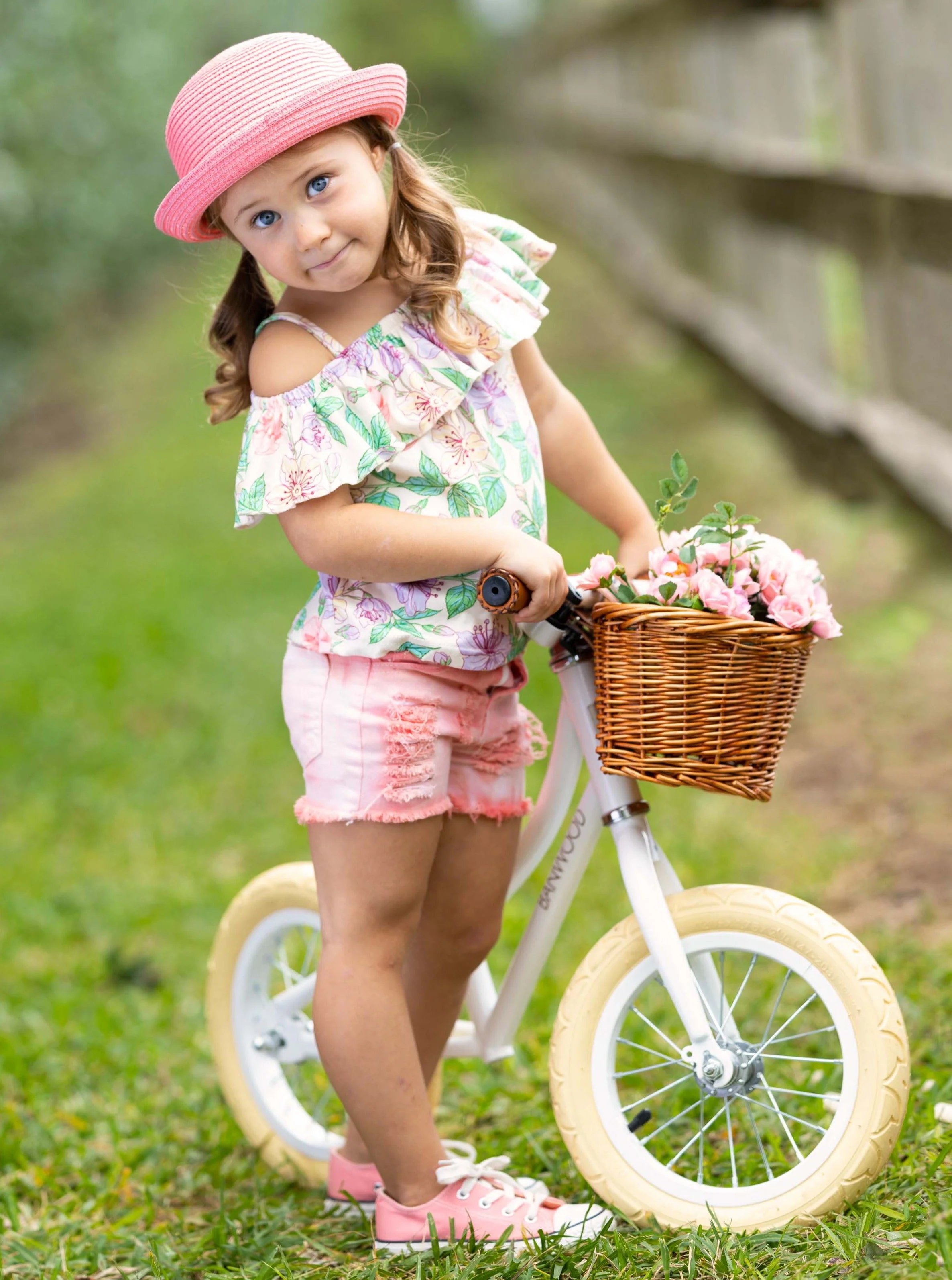 Blossom Dream Ombre Denim Shorts Set - Image 3