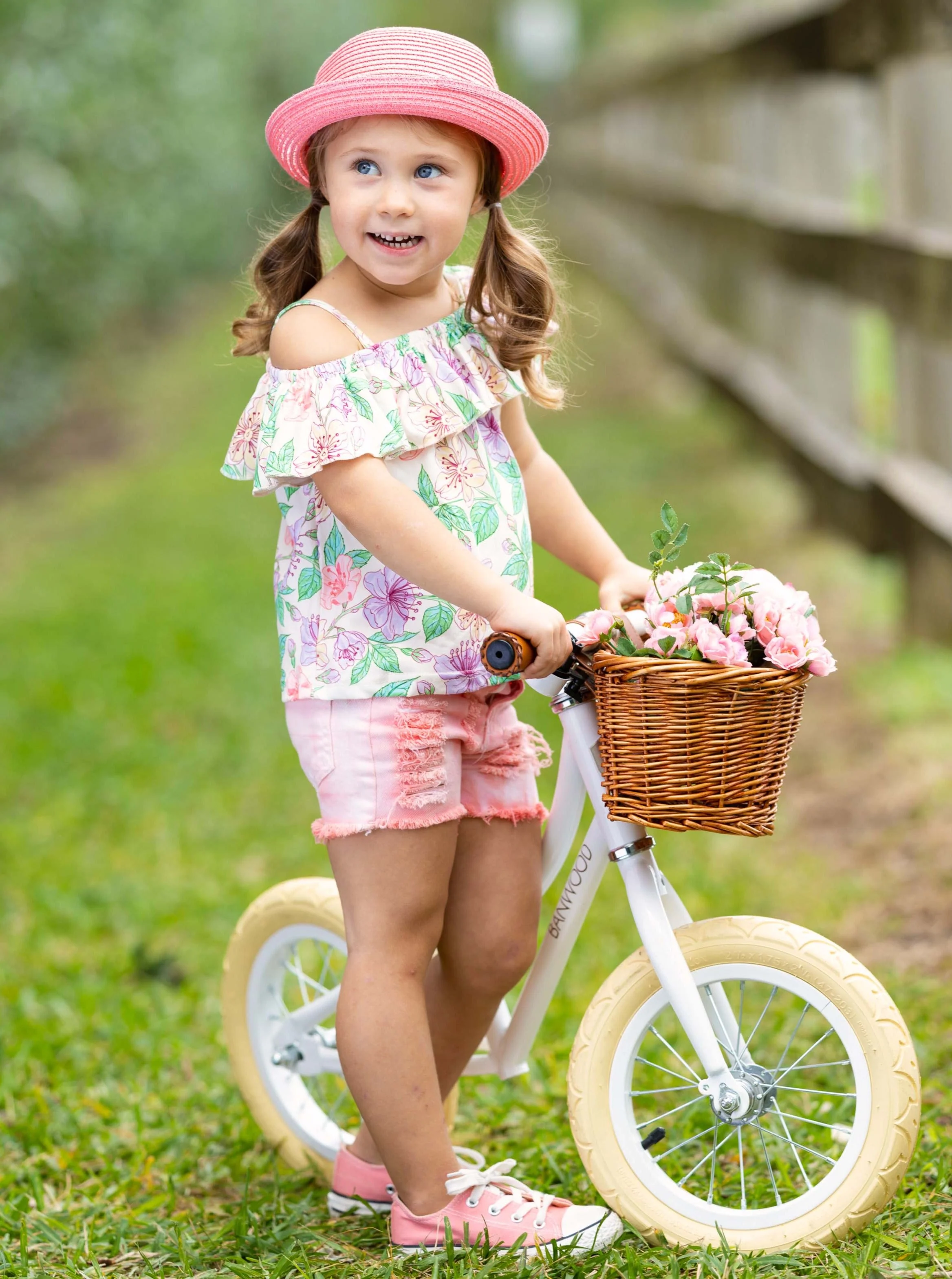 Blossom Dream Ombre Denim Shorts Set - Image 4