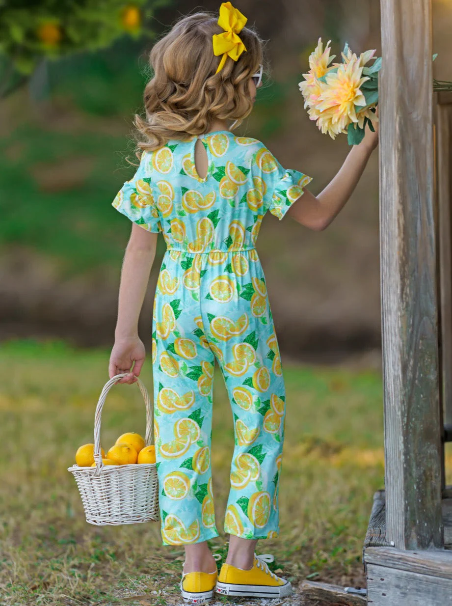 Lemon Fresh Ruffle Sleeve Jumpsuit - Image 5