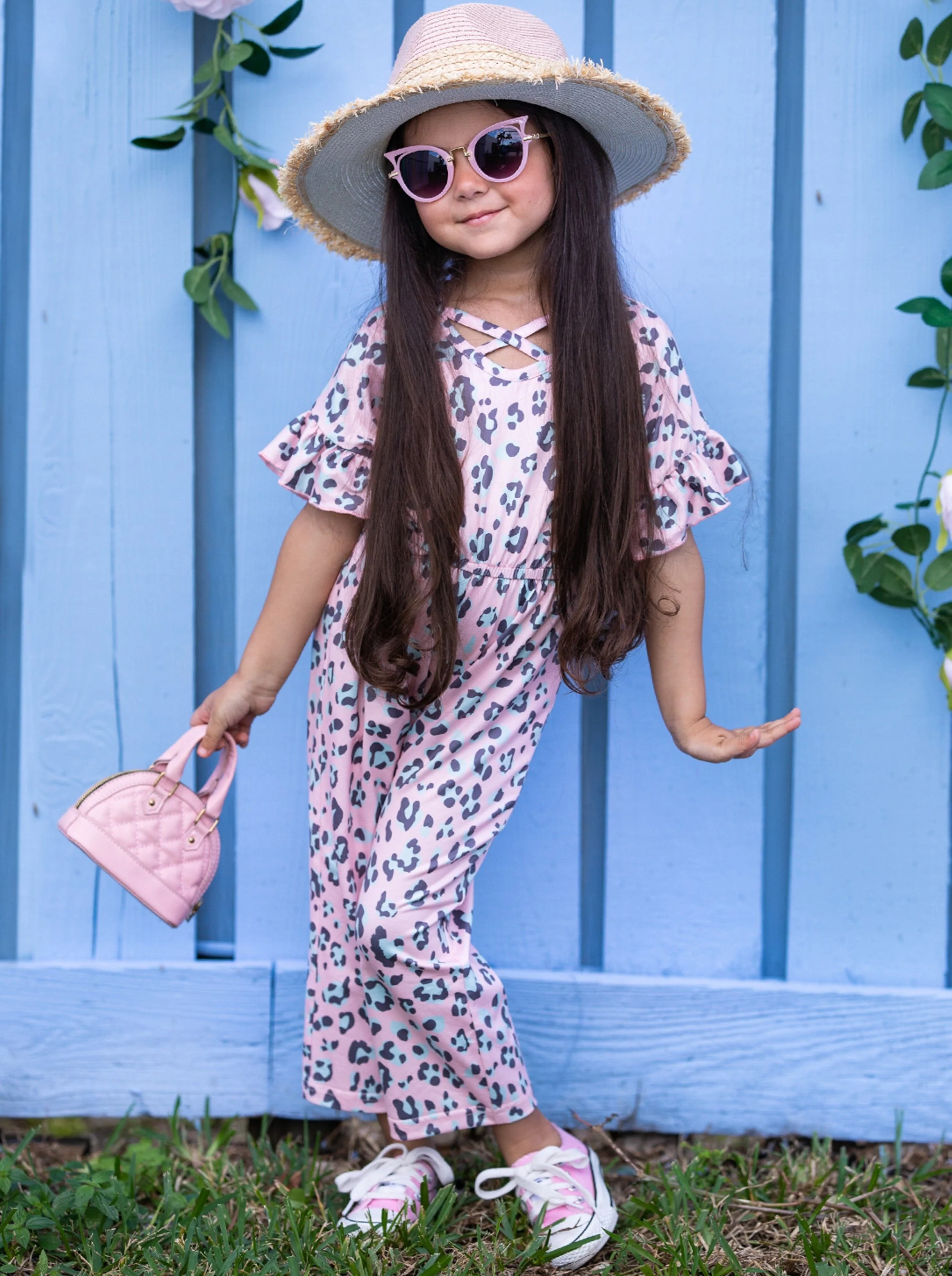 Spotted In Pink Ruffle Sleeve Jumpsuit - Image 3
