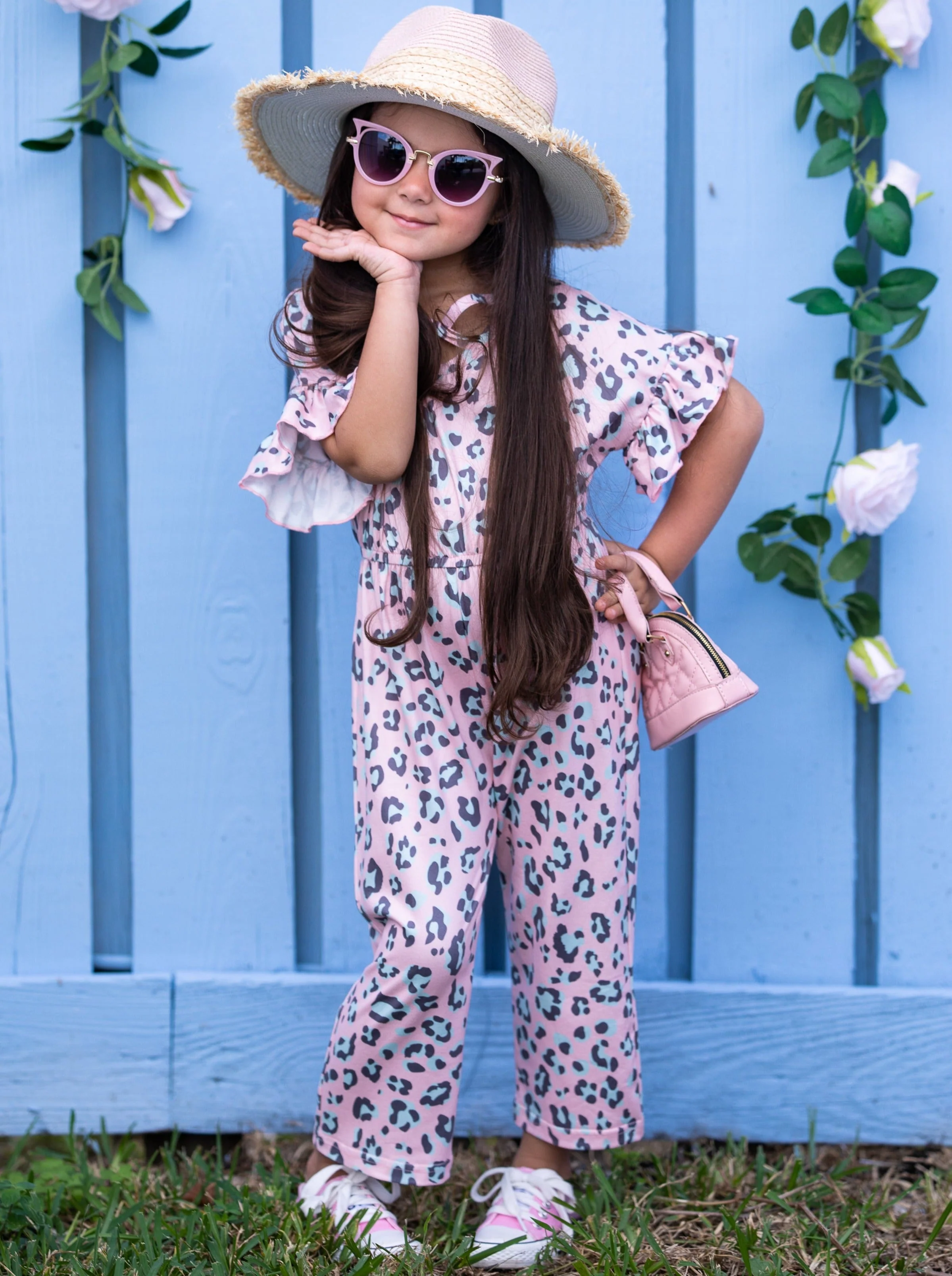 Spotted In Pink Ruffle Sleeve Jumpsuit - Image 6