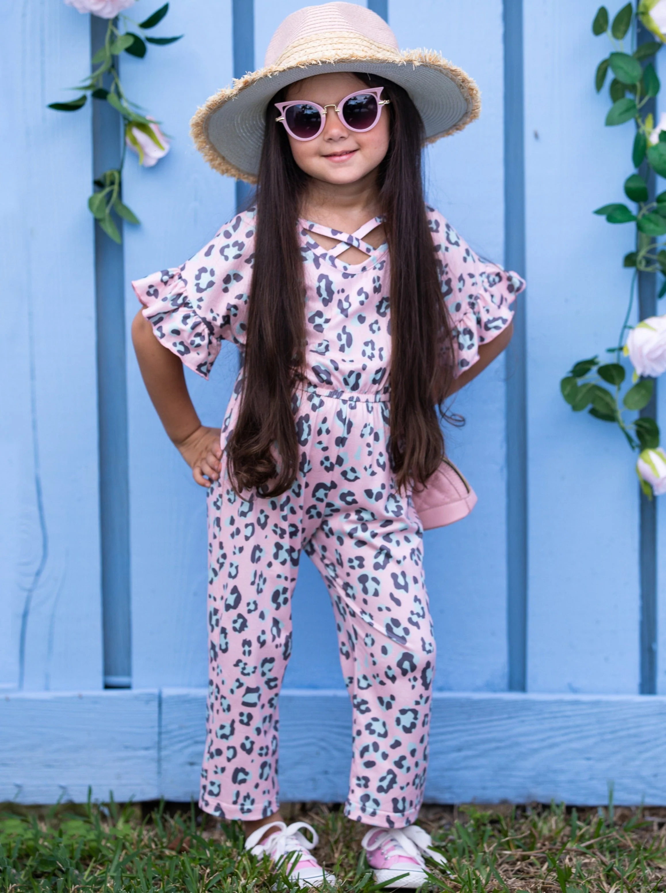 Spotted In Pink Ruffle Sleeve Jumpsuit - Image 7