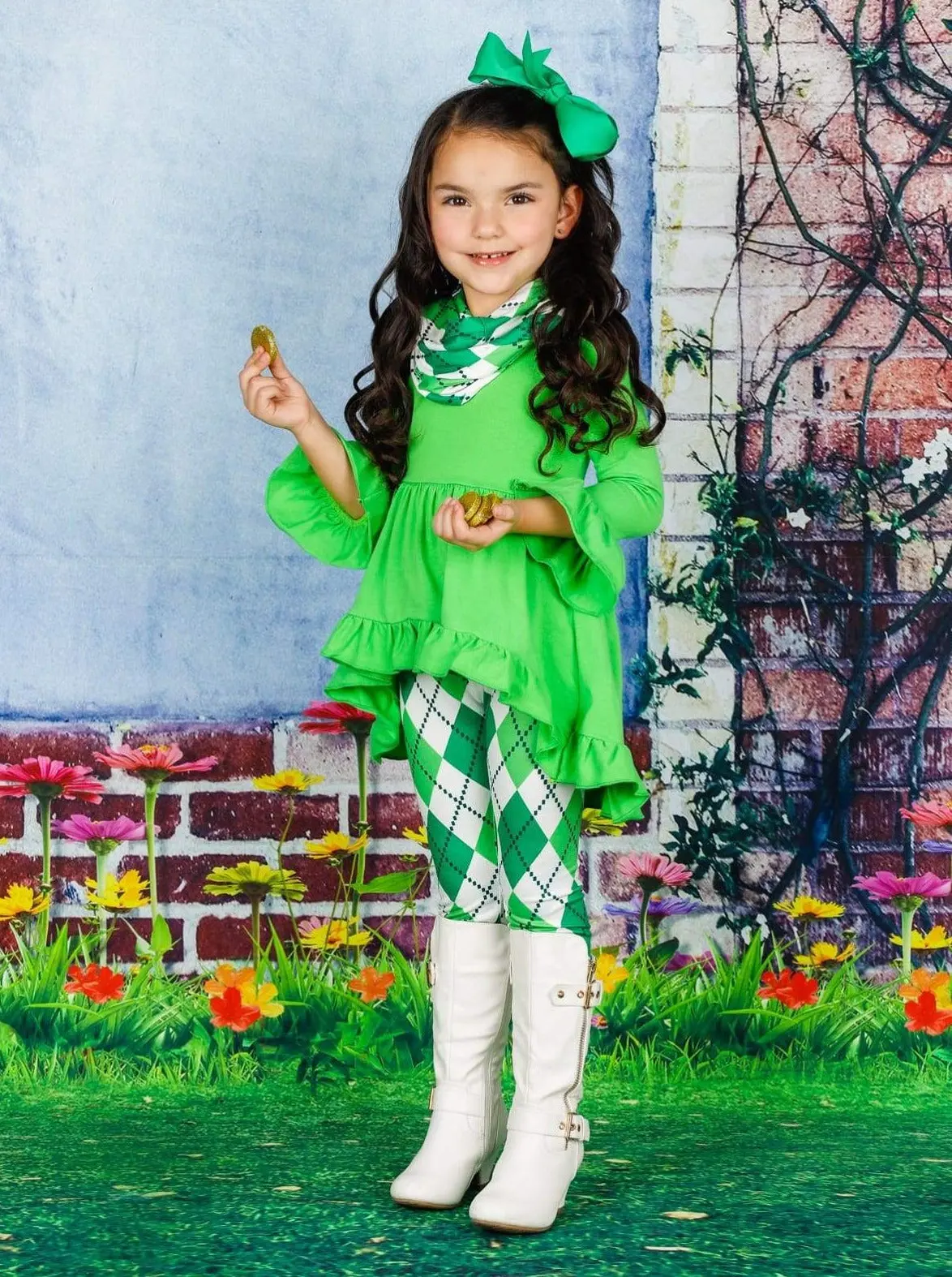 Green Argyle Angel 3 Piece Set - Image 3