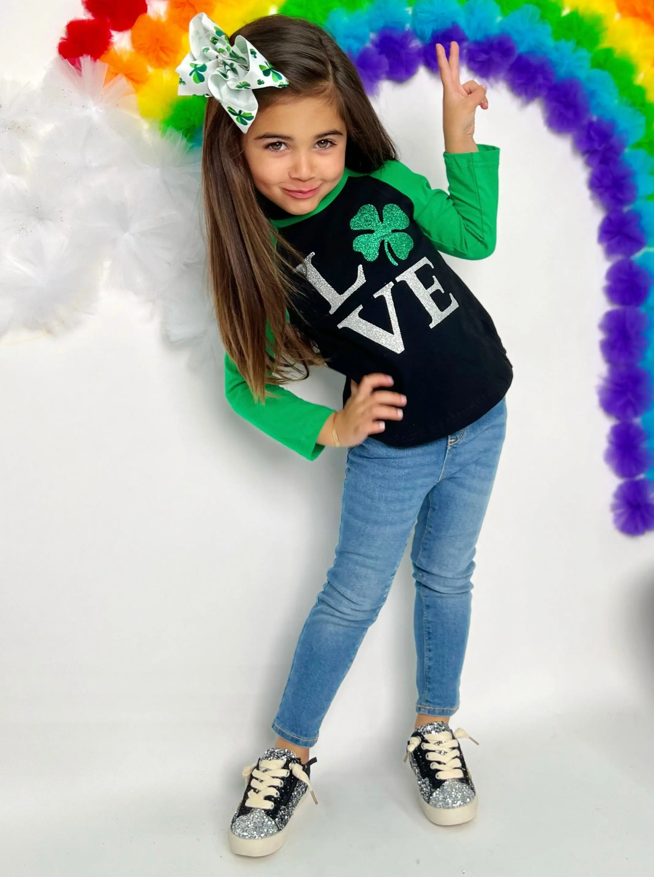 Love Clover Raglan Top - Image 2