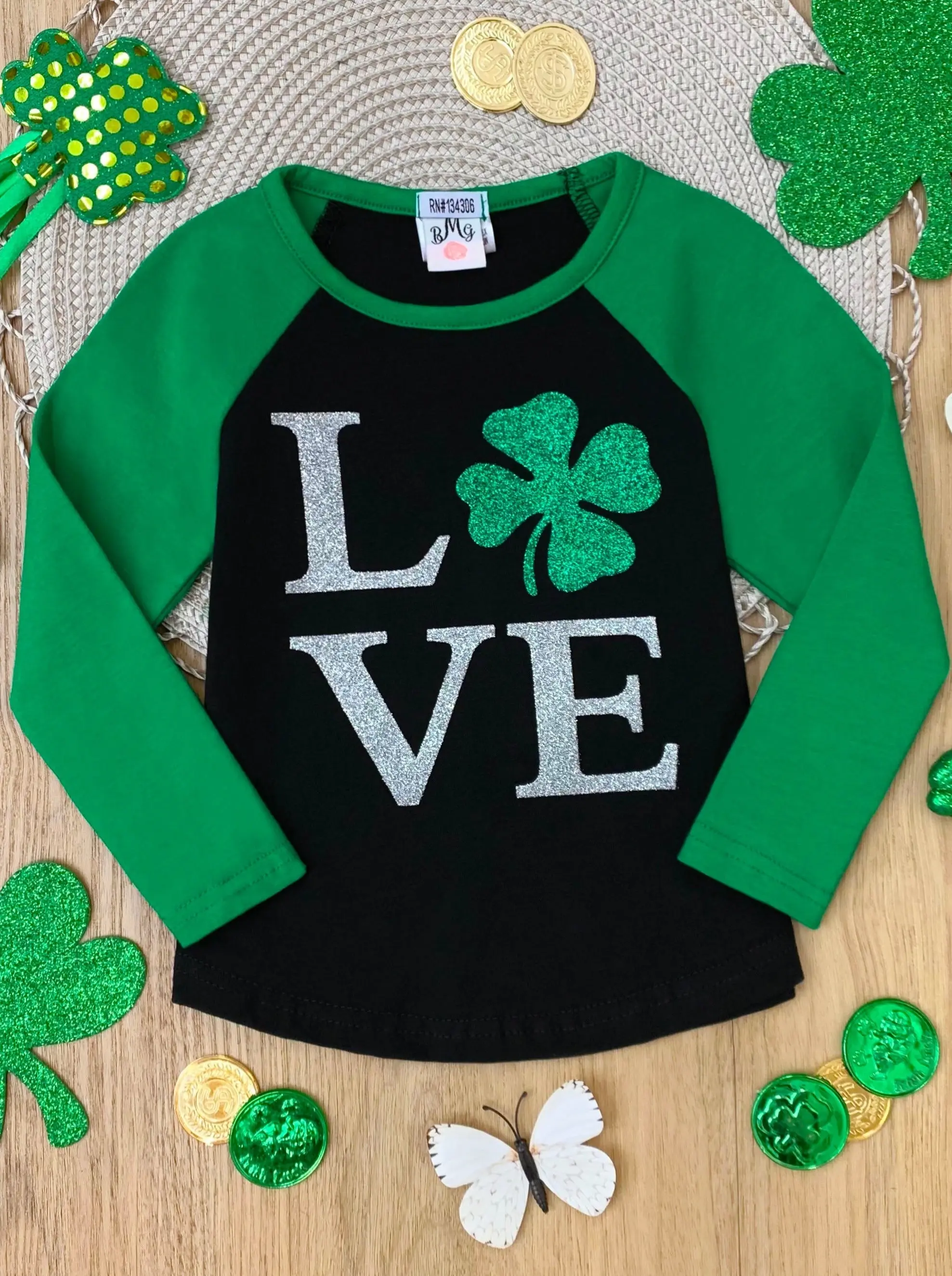 Love Clover Raglan Top - Image 3