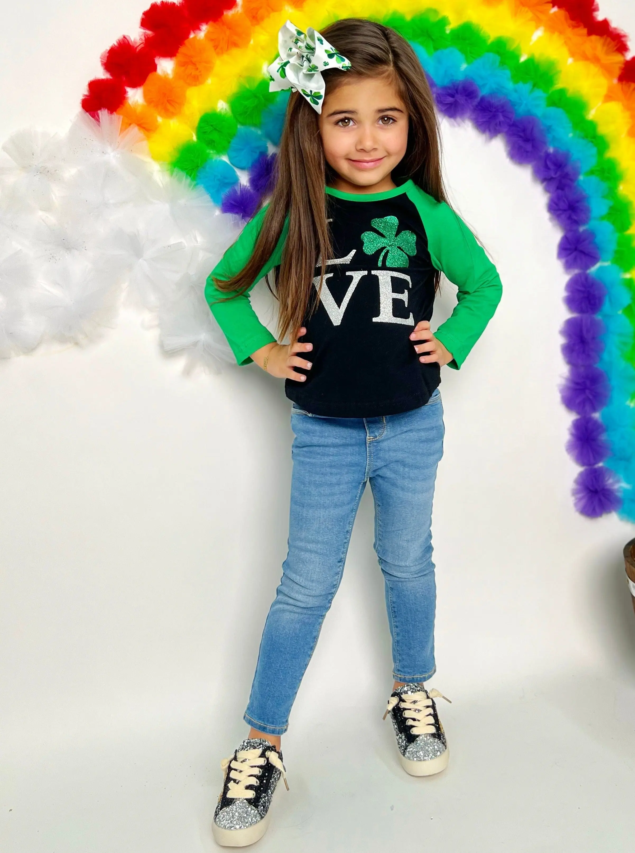 Love Clover Raglan Top - Image 4