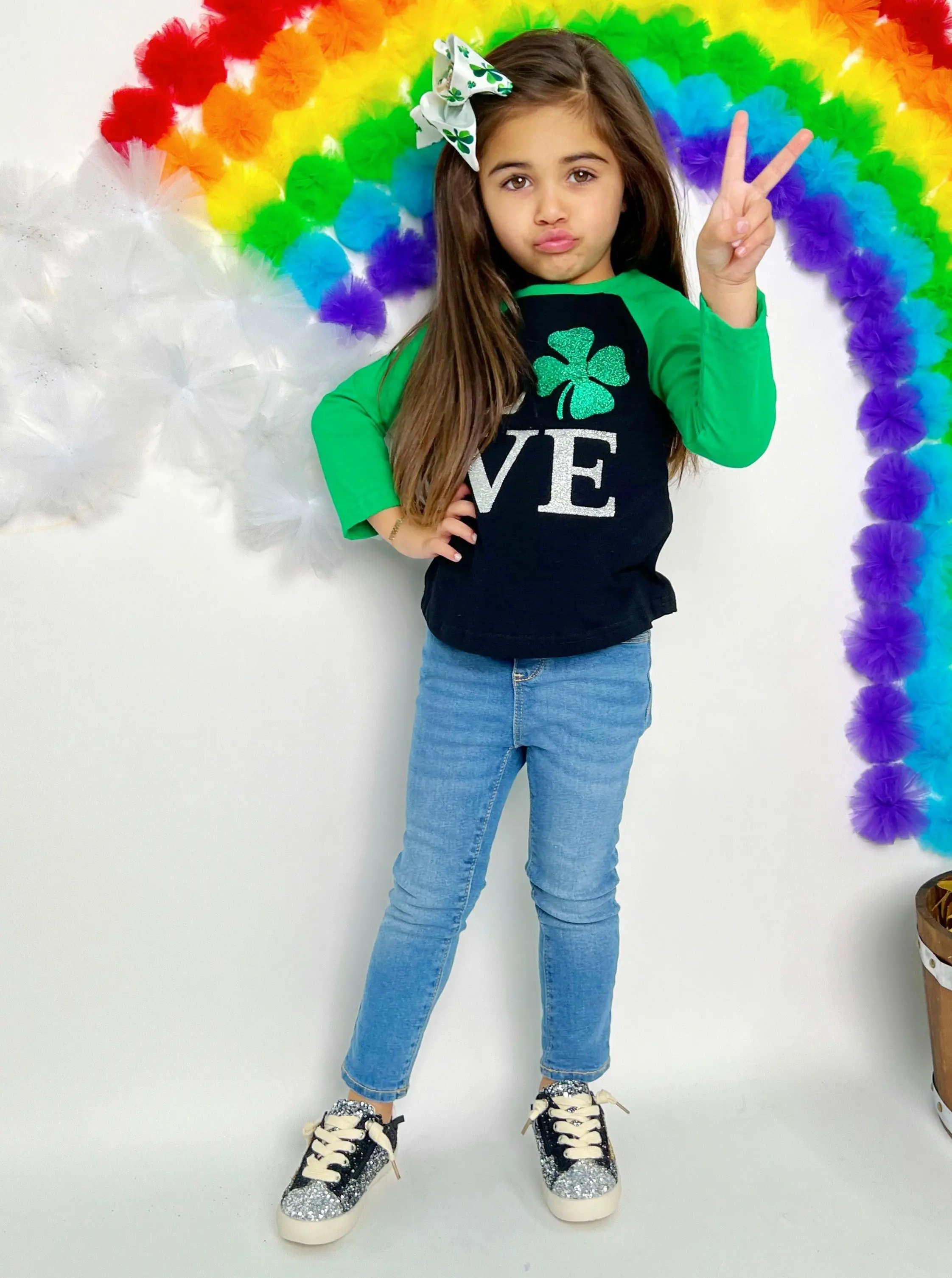 Love Clover Raglan Top - Image 6