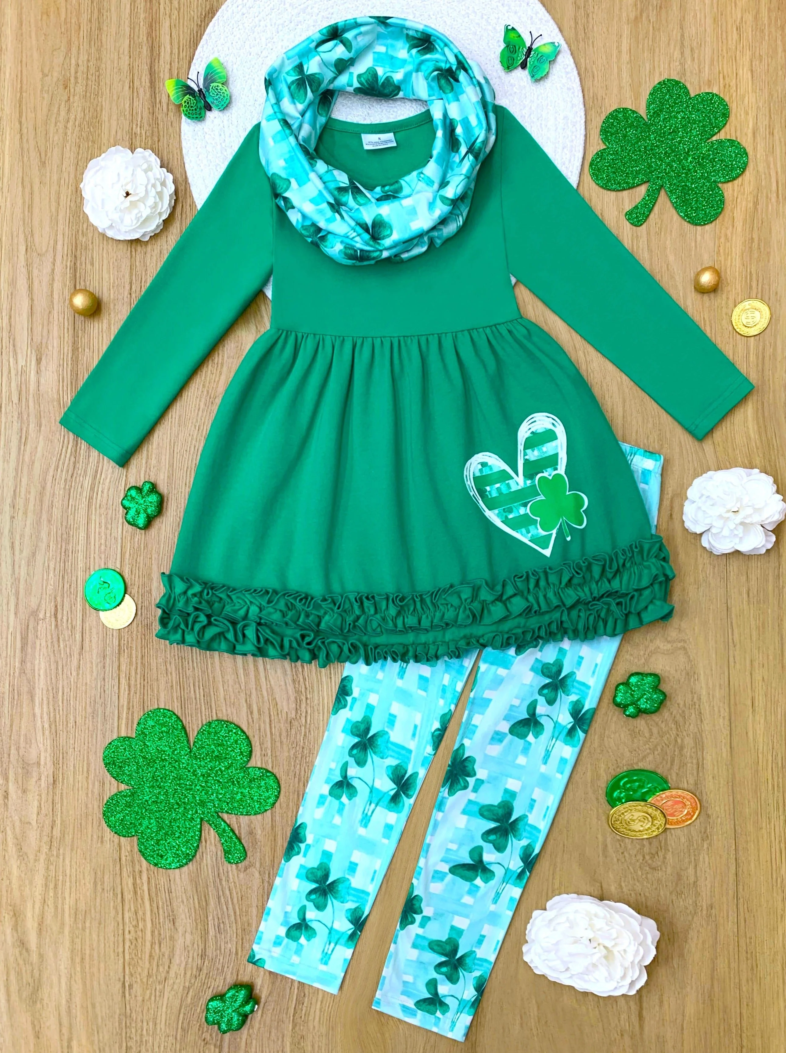 St. Paddy's Lucky Clover Print 3 Piece Set - Image 2