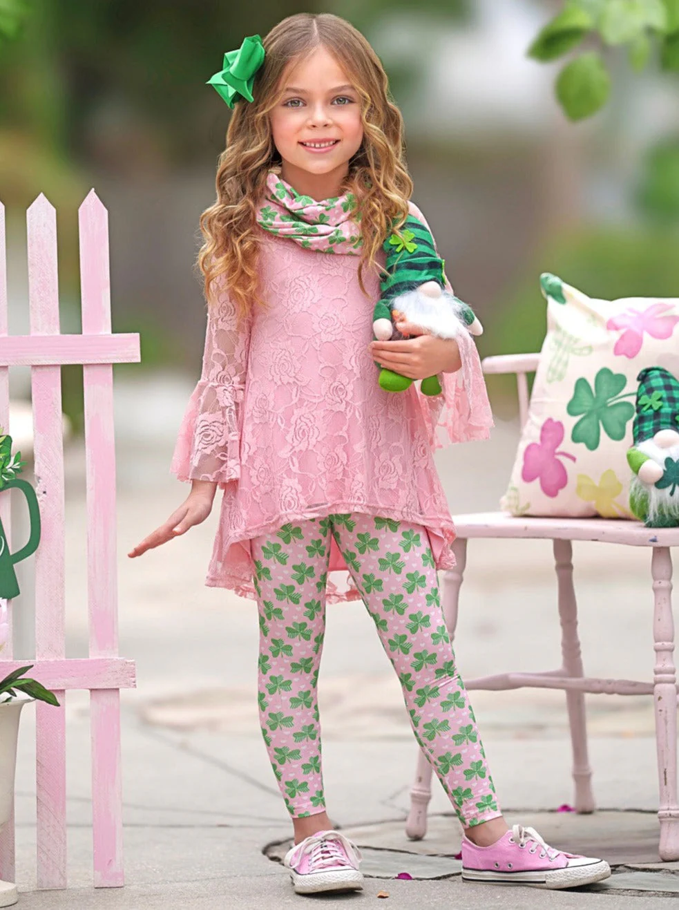 Irish Charm Clover Print 3 Piece Set - Image 2