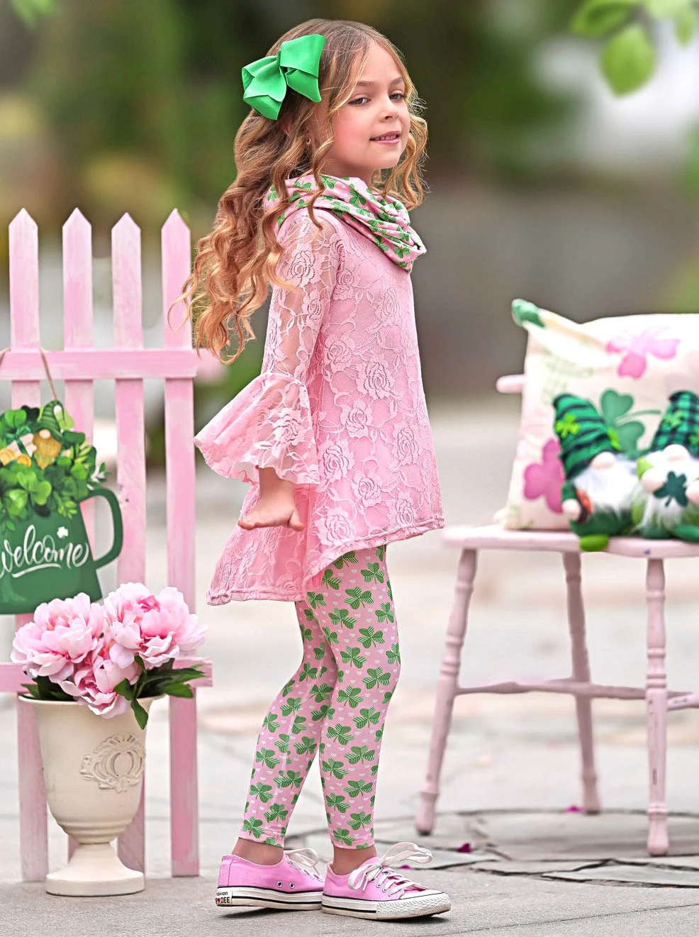 Irish Charm Clover Print 3 Piece Set - Image 3