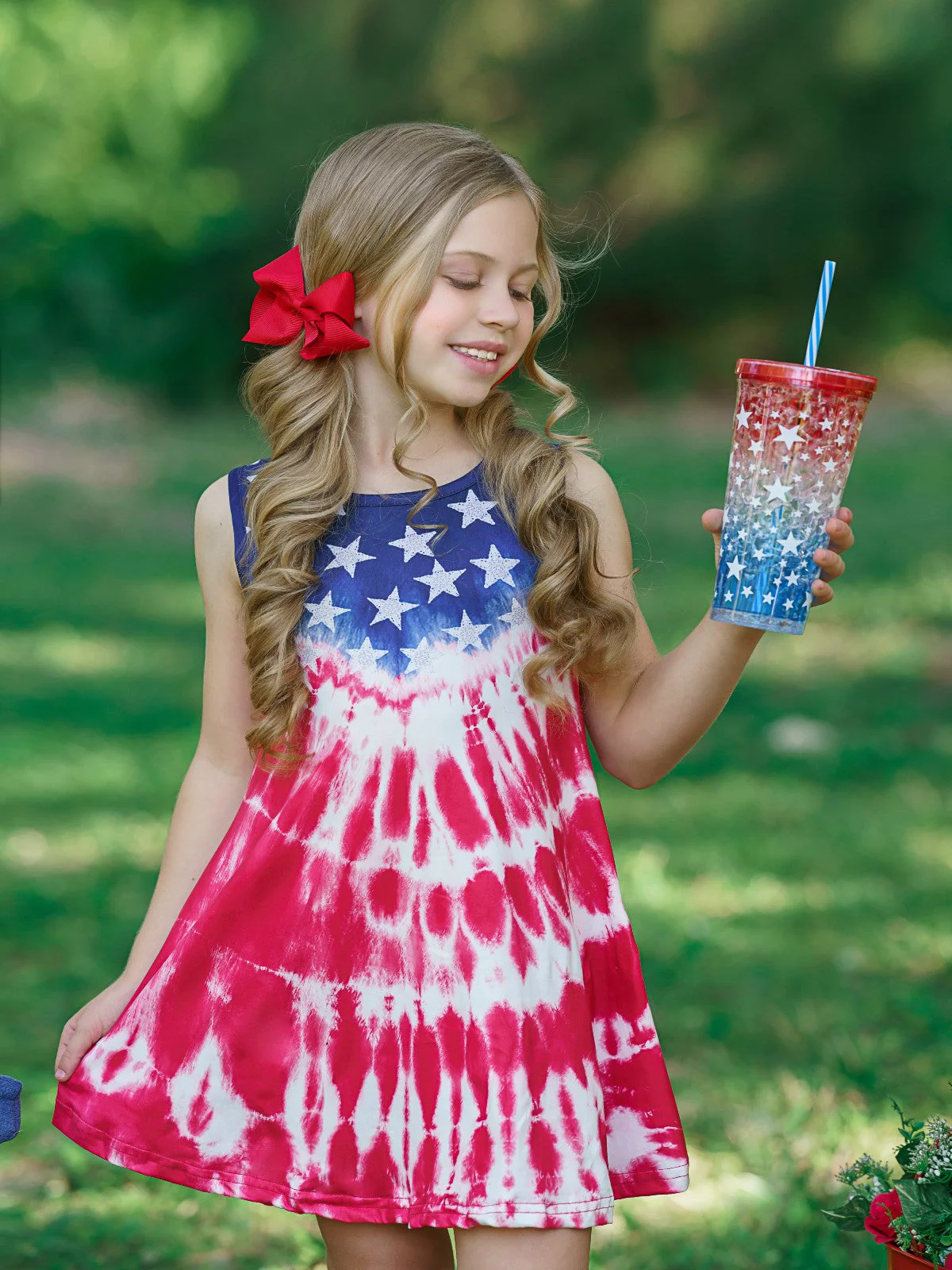 Stars In My Boho Stripes Tie Dye Sundress - Image 2