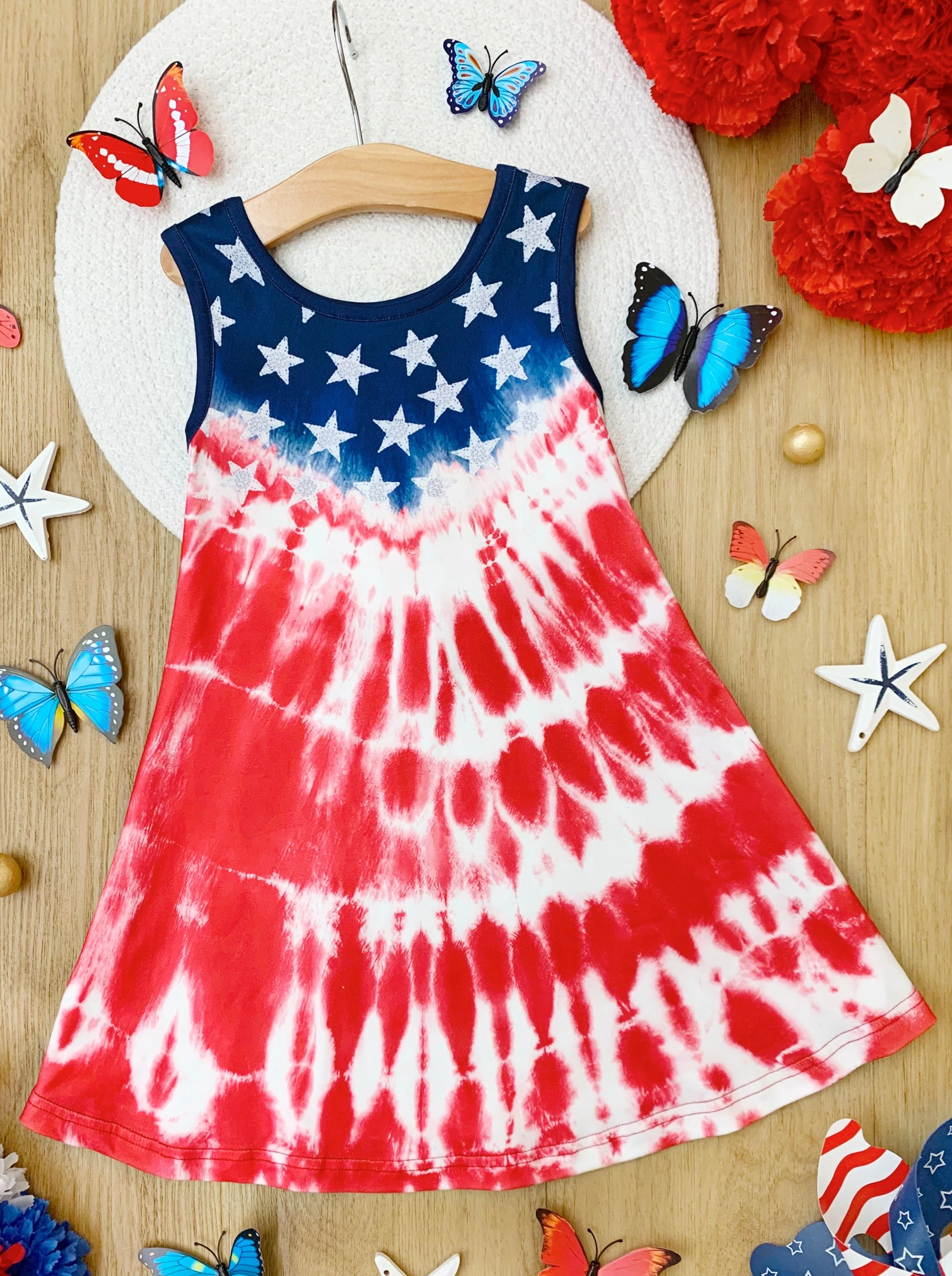 Stars In My Boho Stripes Tie Dye Sundress - Image 3