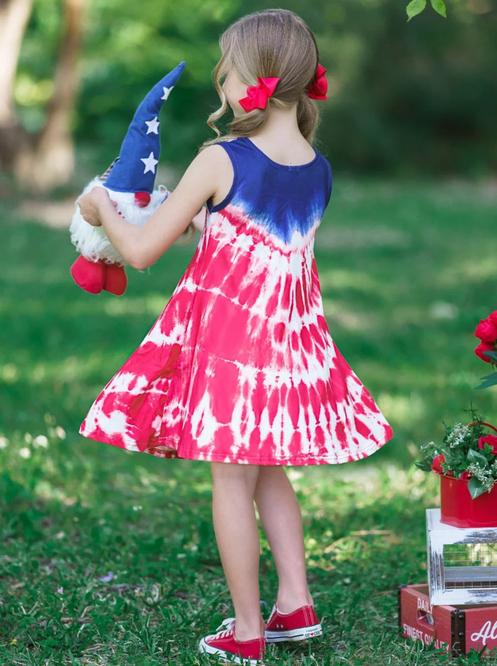 Stars In My Boho Stripes Tie Dye Sundress - Image 4