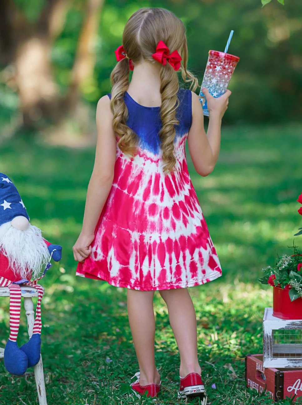 Stars In My Boho Stripes Tie Dye Sundress - Image 6