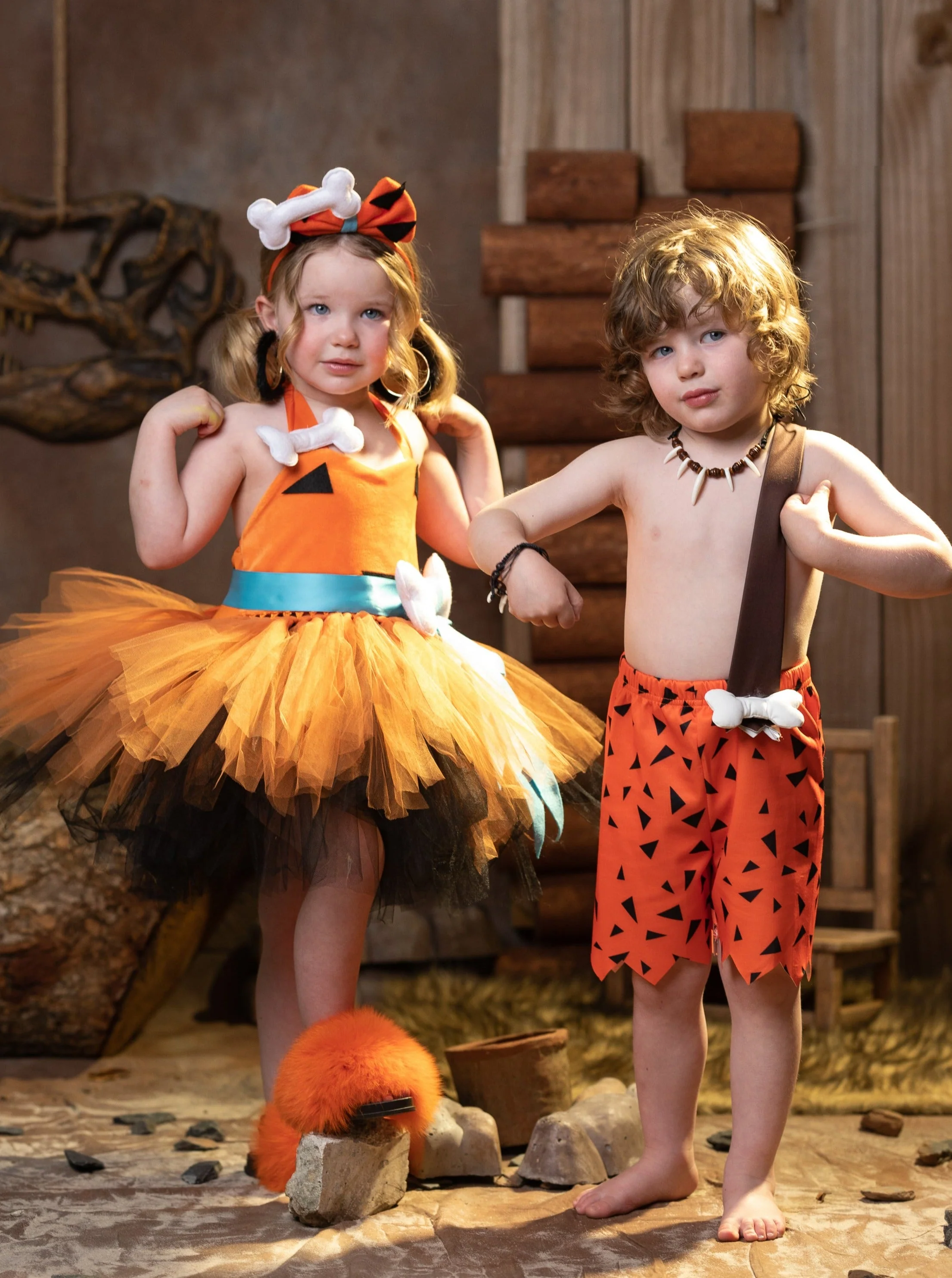 Girls Stone Age Cutie Tutu 3-Piece Costume Dress - Image 10