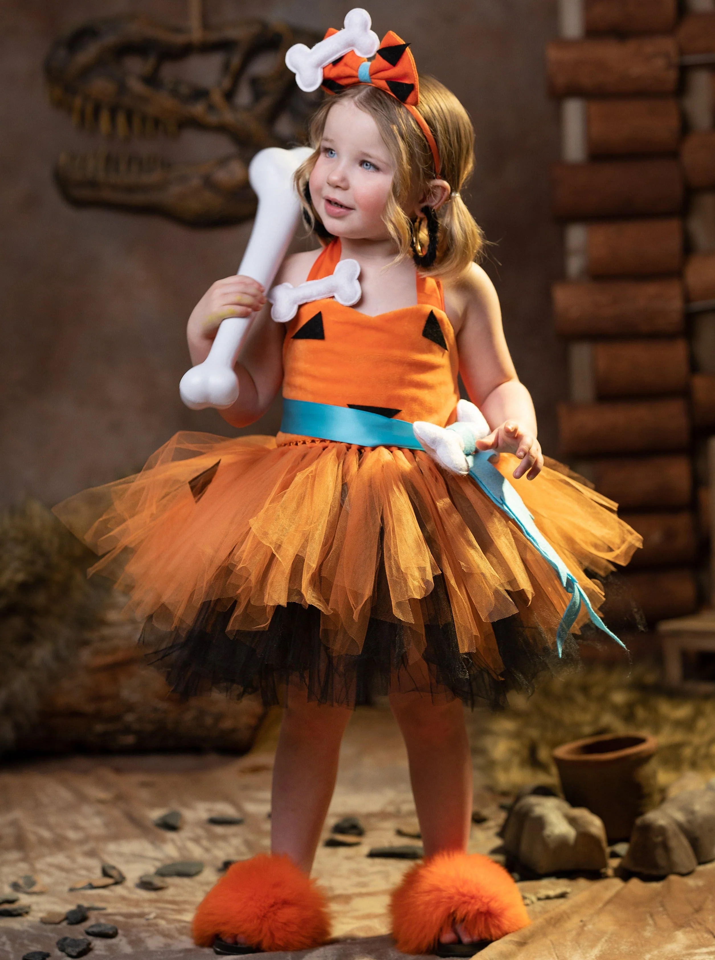 Girls Stone Age Cutie Tutu 3-Piece Costume Dress - Image 12