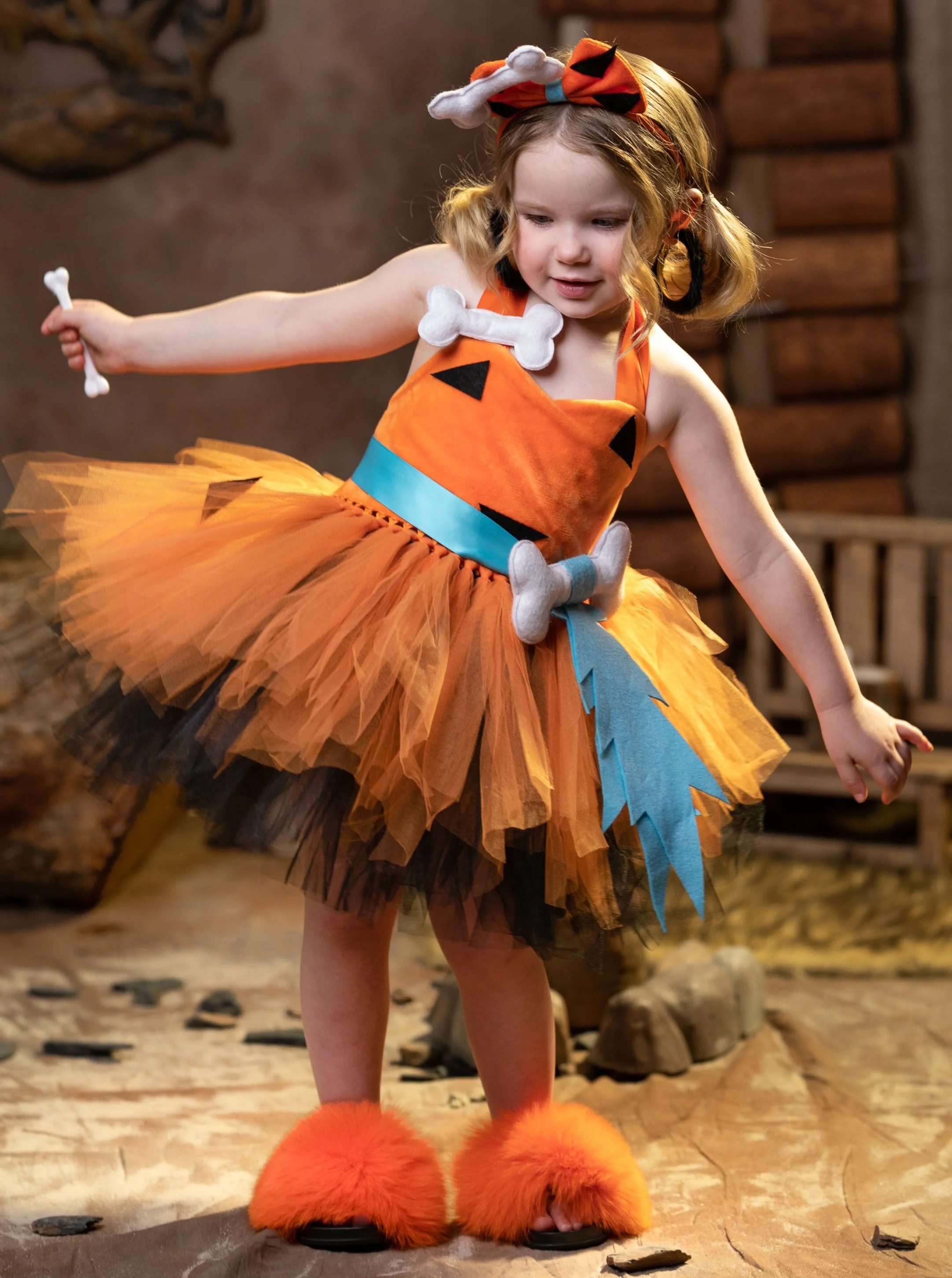 Girls Stone Age Cutie Tutu 3-Piece Costume Dress - Image 5