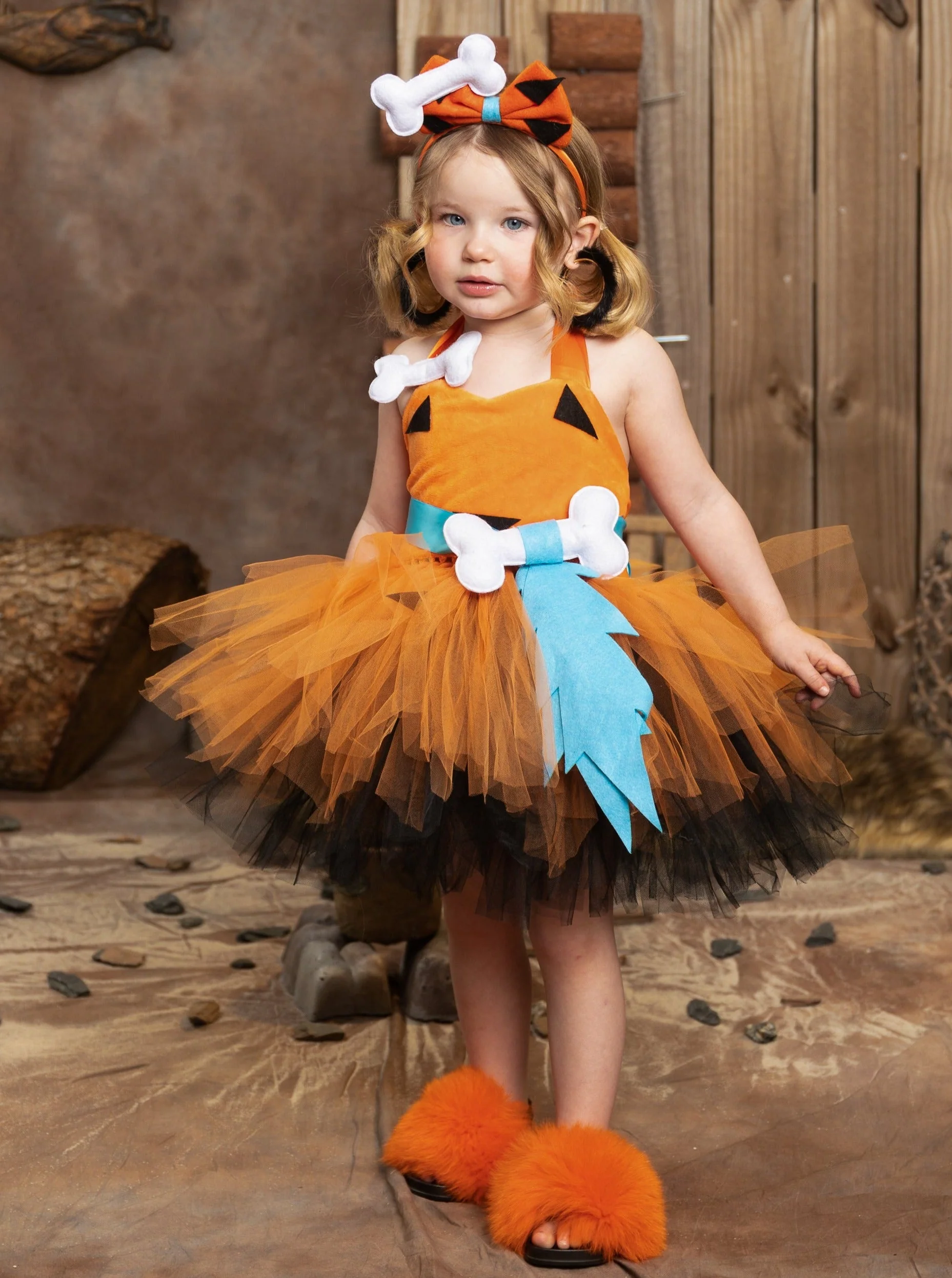 Girls Stone Age Cutie Tutu 3-Piece Costume Dress - Image 6