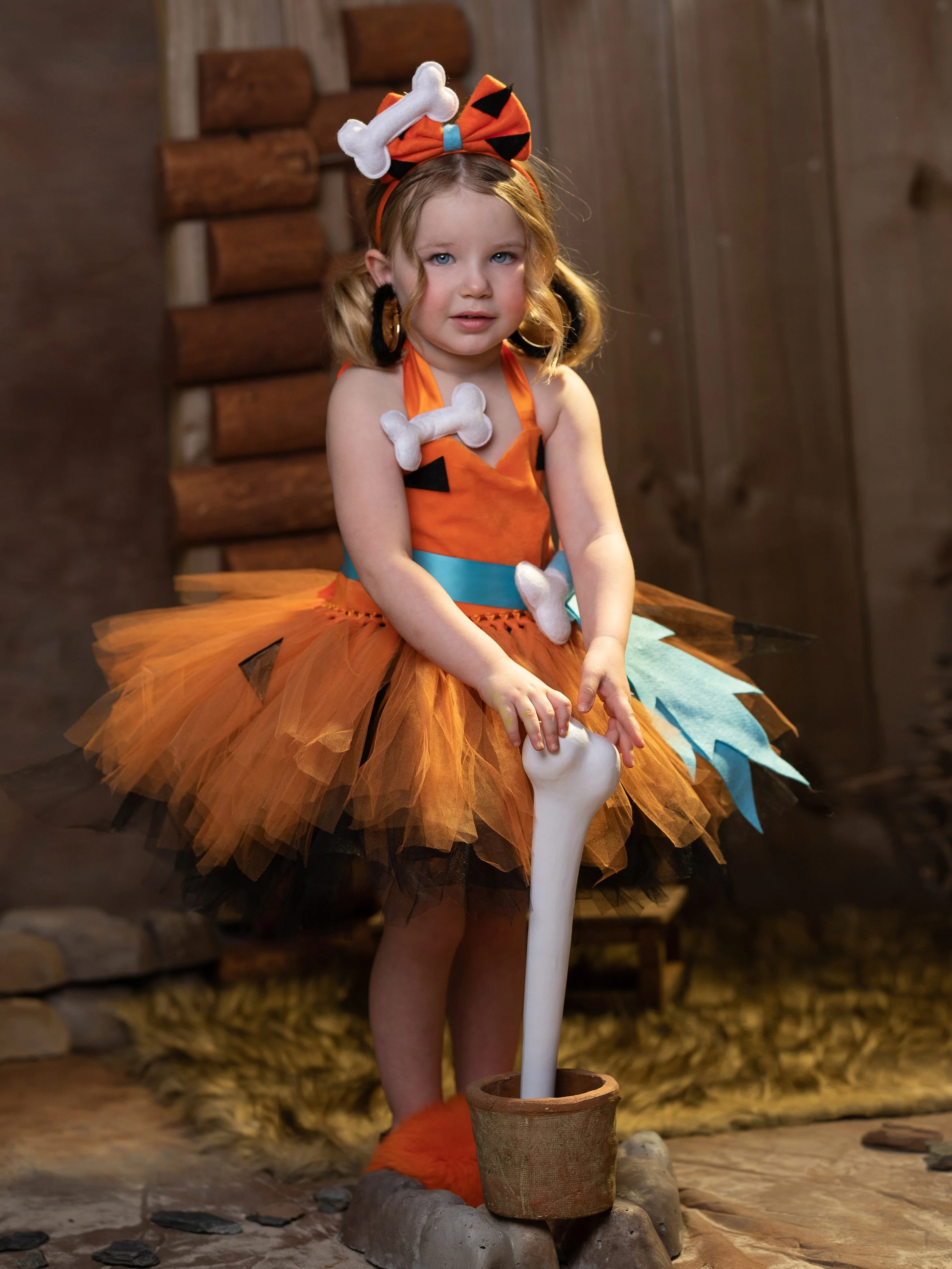 Girls Stone Age Cutie Tutu 3-Piece Costume Dress - Image 7
