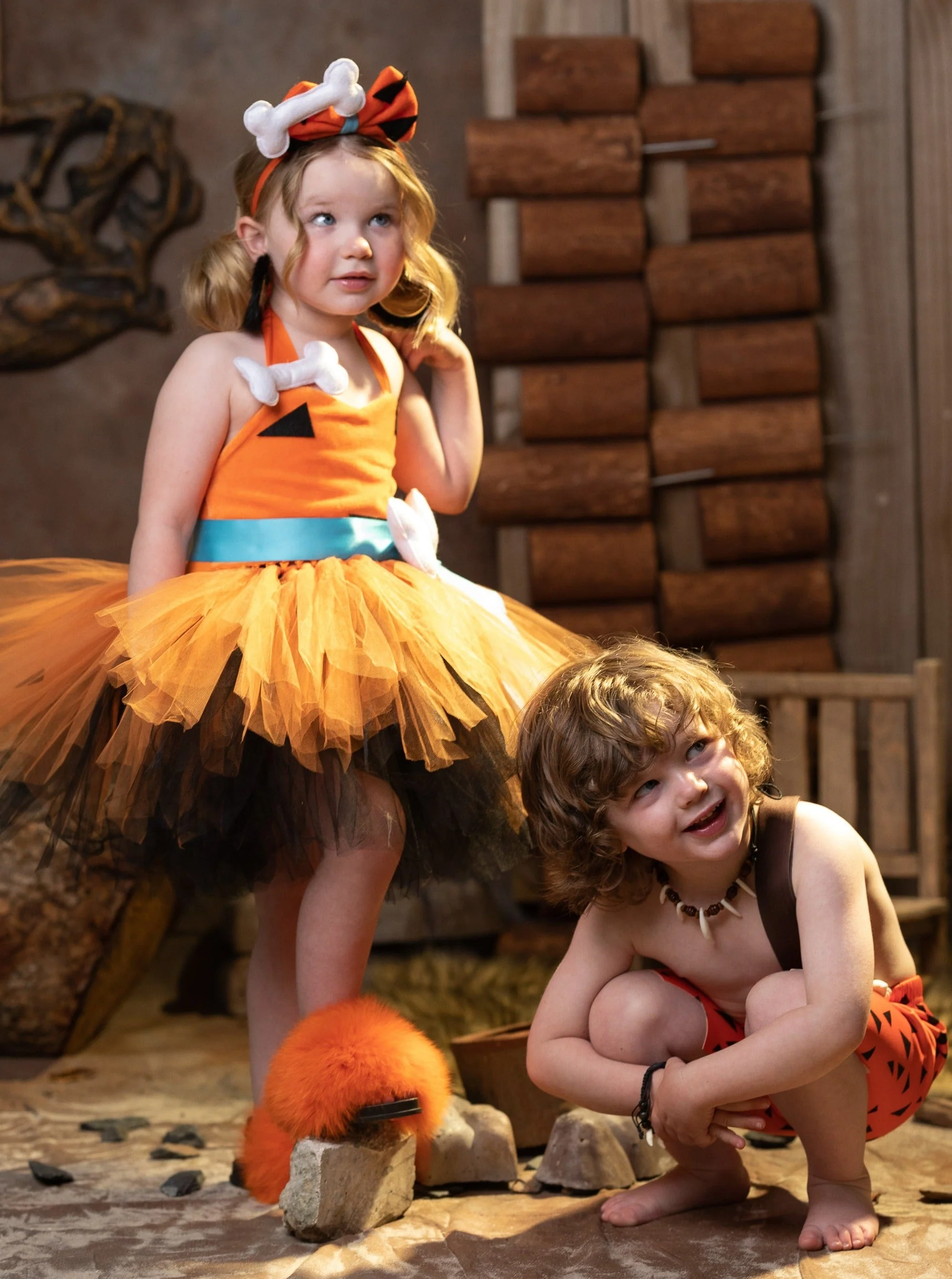 Girls Stone Age Cutie Tutu 3-Piece Costume Dress - Image 9