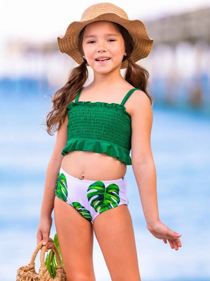 Tropical Oasis Smocked Two-Piece Swimsuit - Image 5