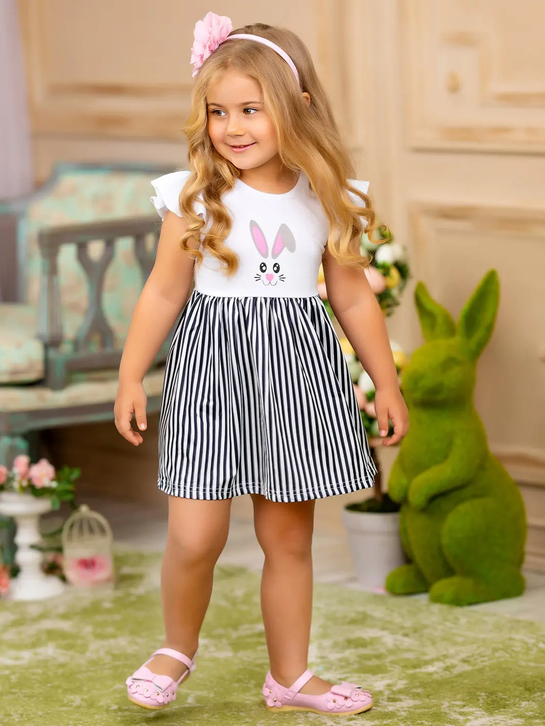Honey Bunny Striped Skirt Dress - Image 3