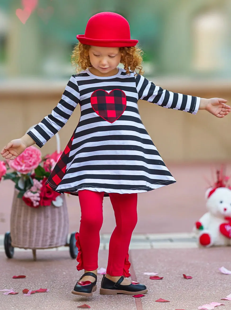 Love You All Dual Pattern Tunic and Legging Set - Image 4