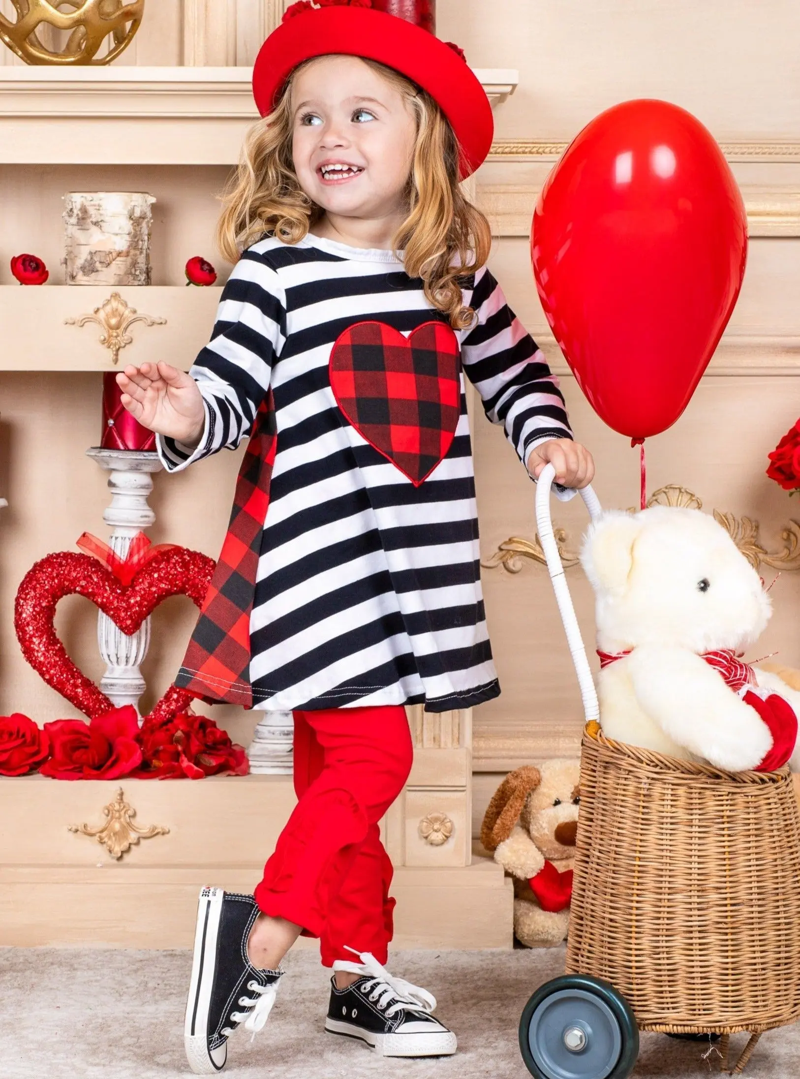 Love You All Dual Pattern Tunic and Legging Set - Image 5