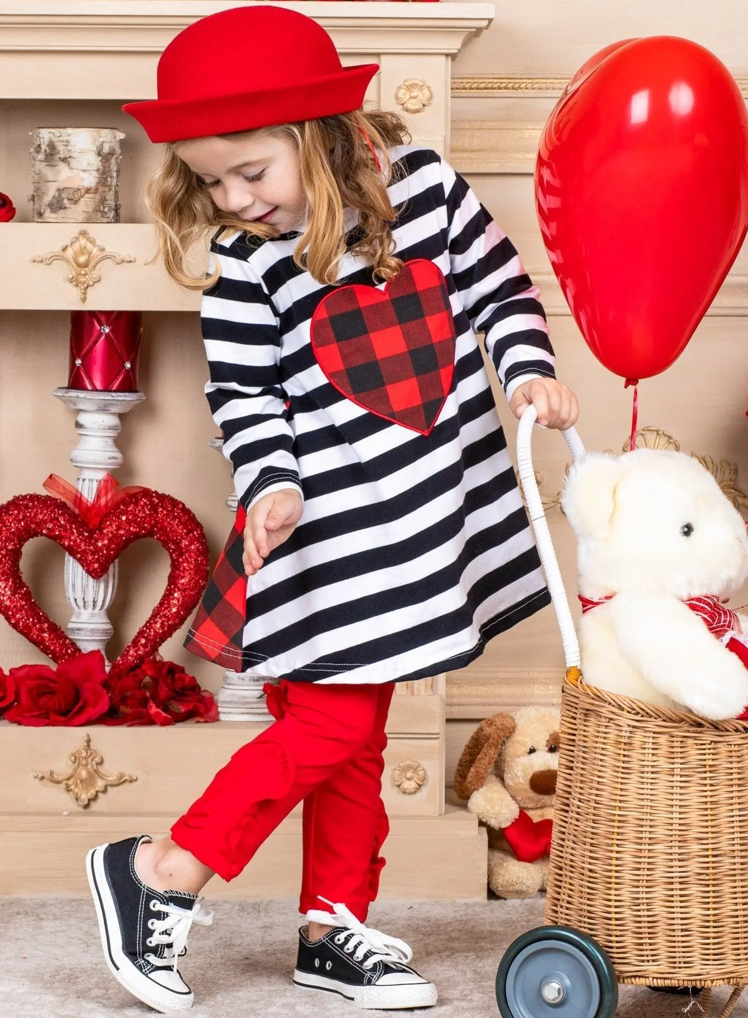 Love You All Dual Pattern Tunic and Legging Set - Image 7