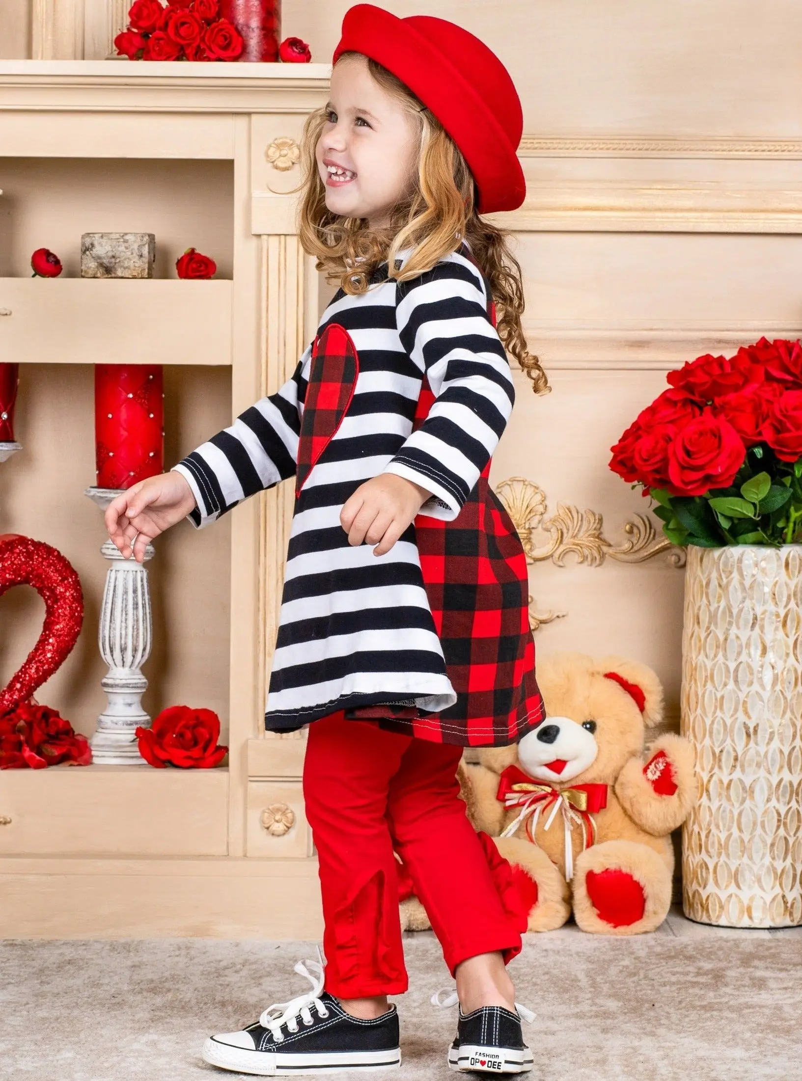 Love You All Dual Pattern Tunic and Legging Set - Image 8