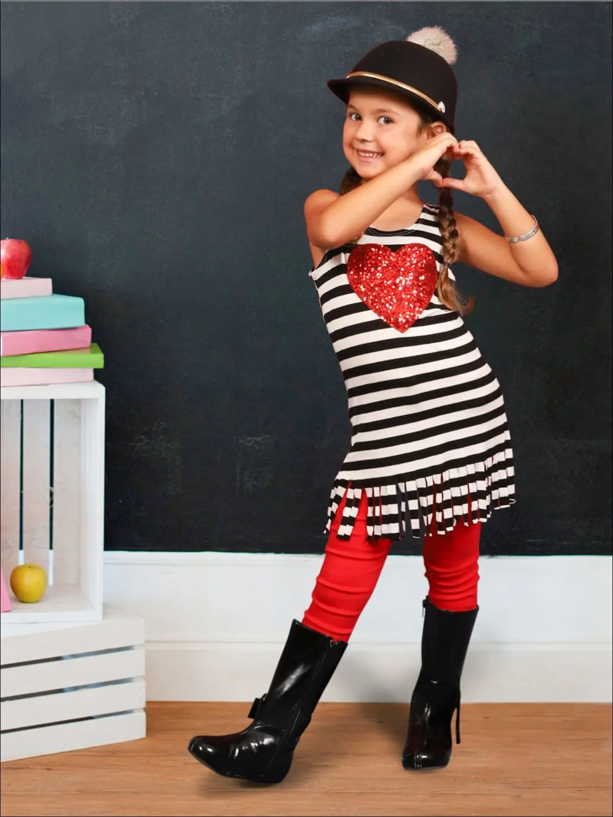 So Sweet Striped Sequin Fringe Tunic - Image 3