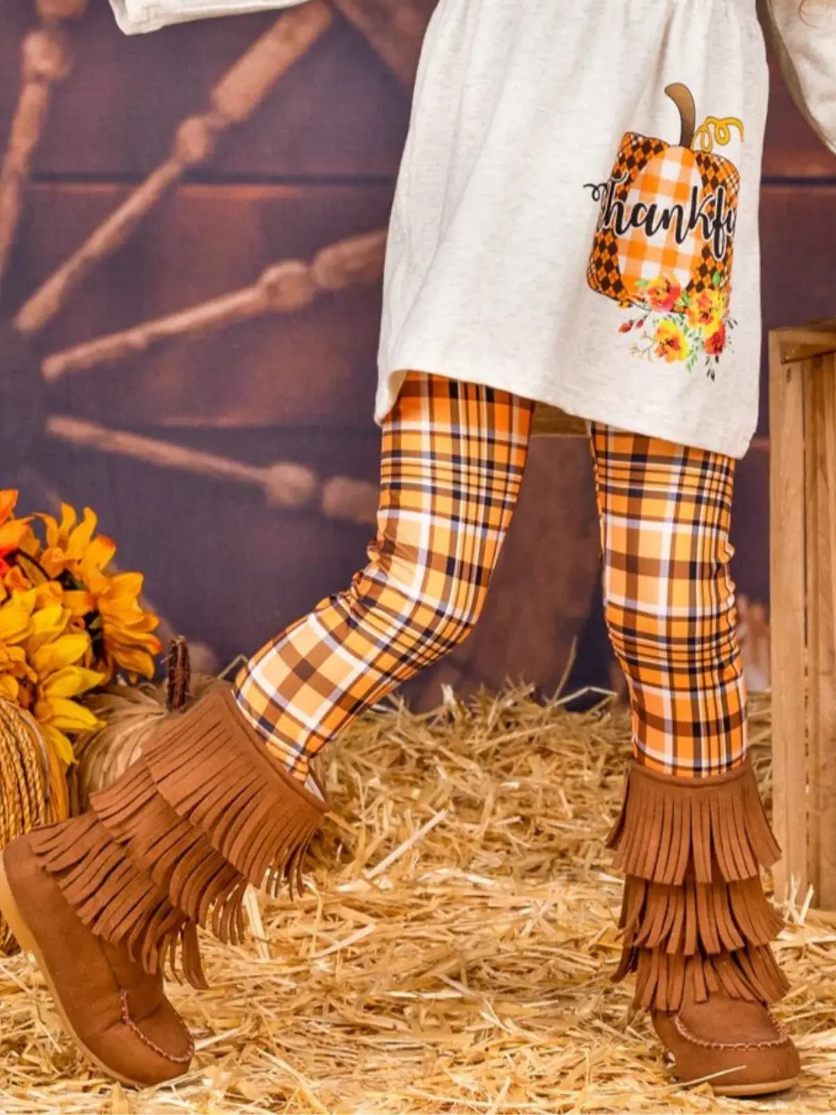 Brown Fringe Boots By Liv and Mia - Image 3