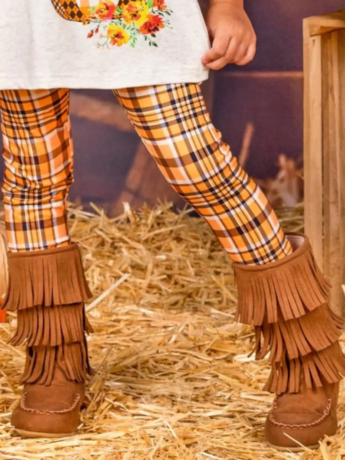 Brown Fringe Boots By Liv and Mia - Image 4