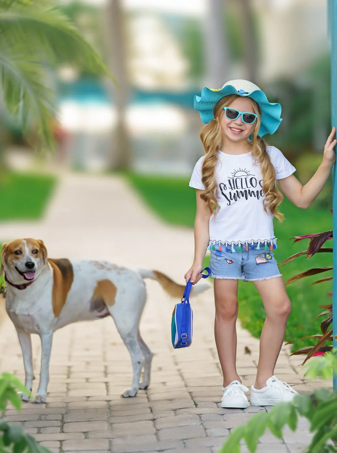 Hello Summer Denim Shorts Set - Image 6