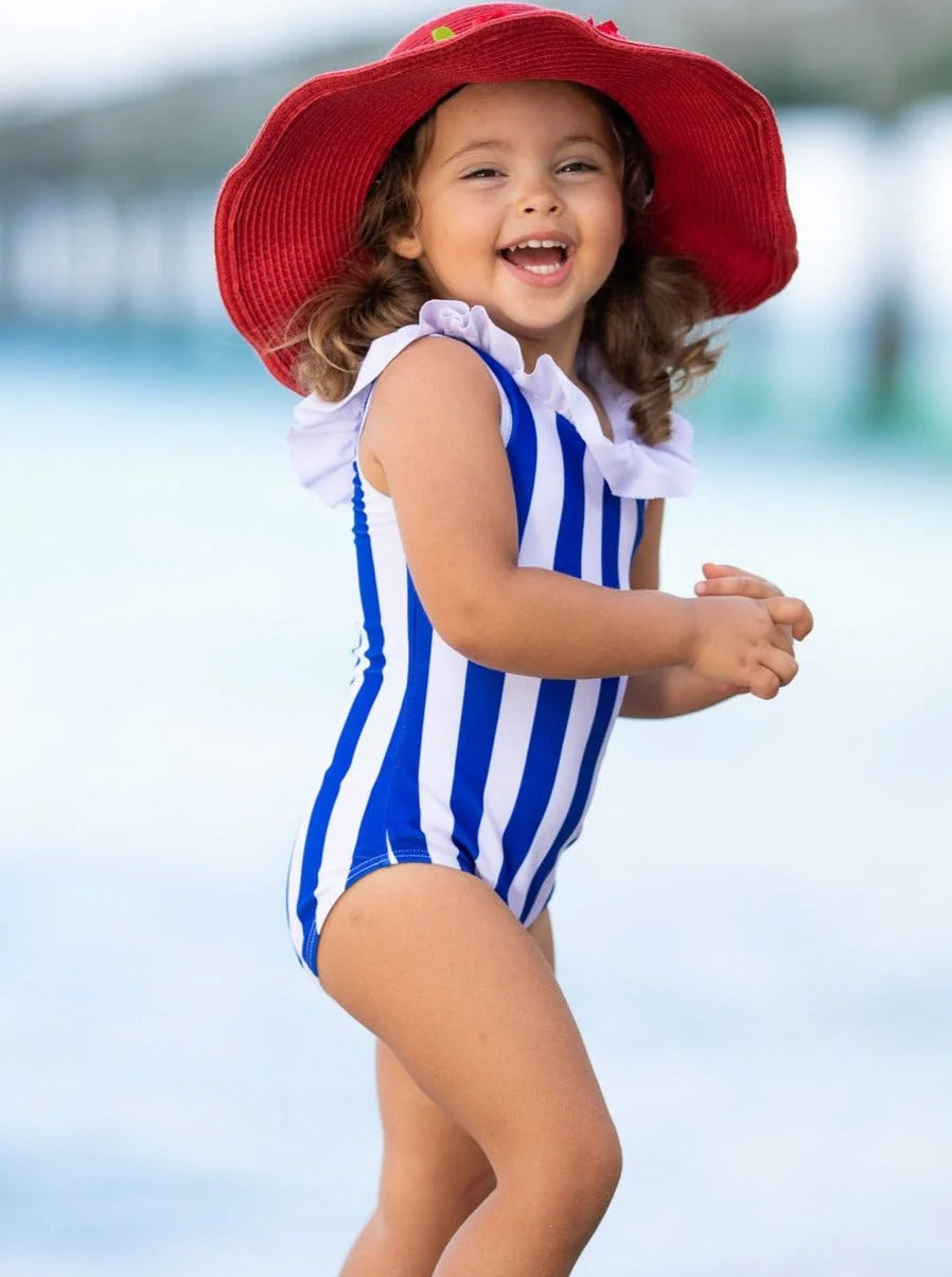 Sunbathing Diva Striped One Piece Swimsuit - Image 6