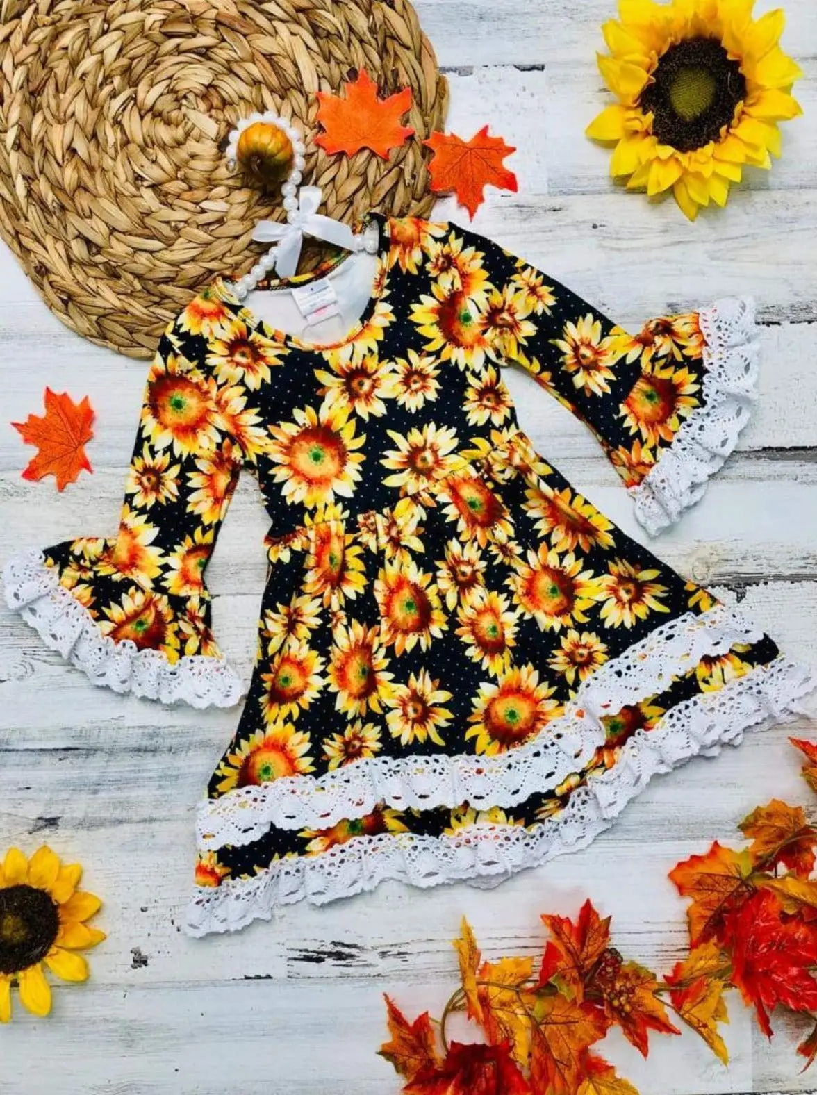 Full Of Sunshine Tiered Crochet Ruffle Dress - Image 2