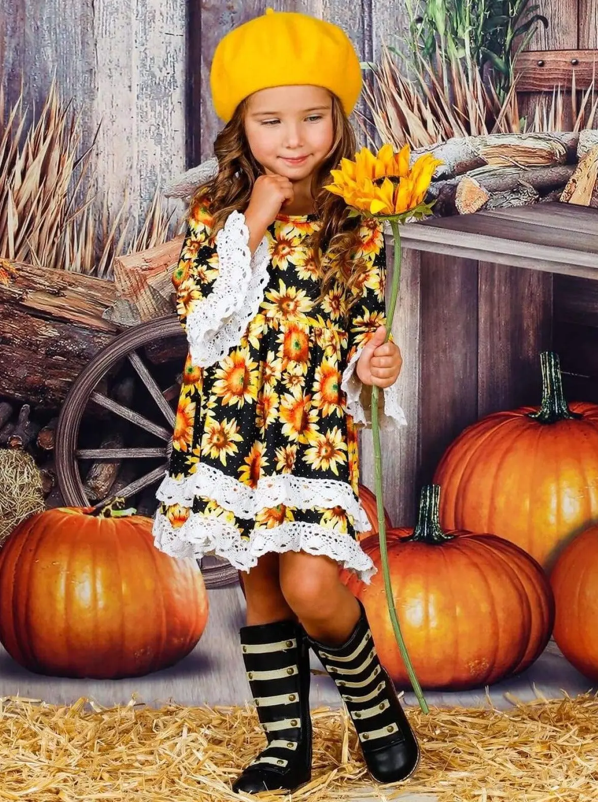 Full Of Sunshine Tiered Crochet Ruffle Dress - Image 3