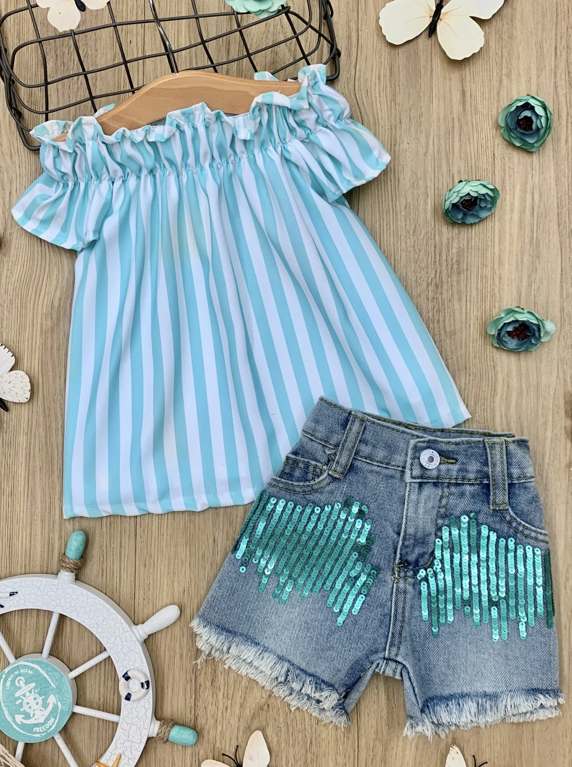 Love That Sparkle Denim Short Set - Image 2