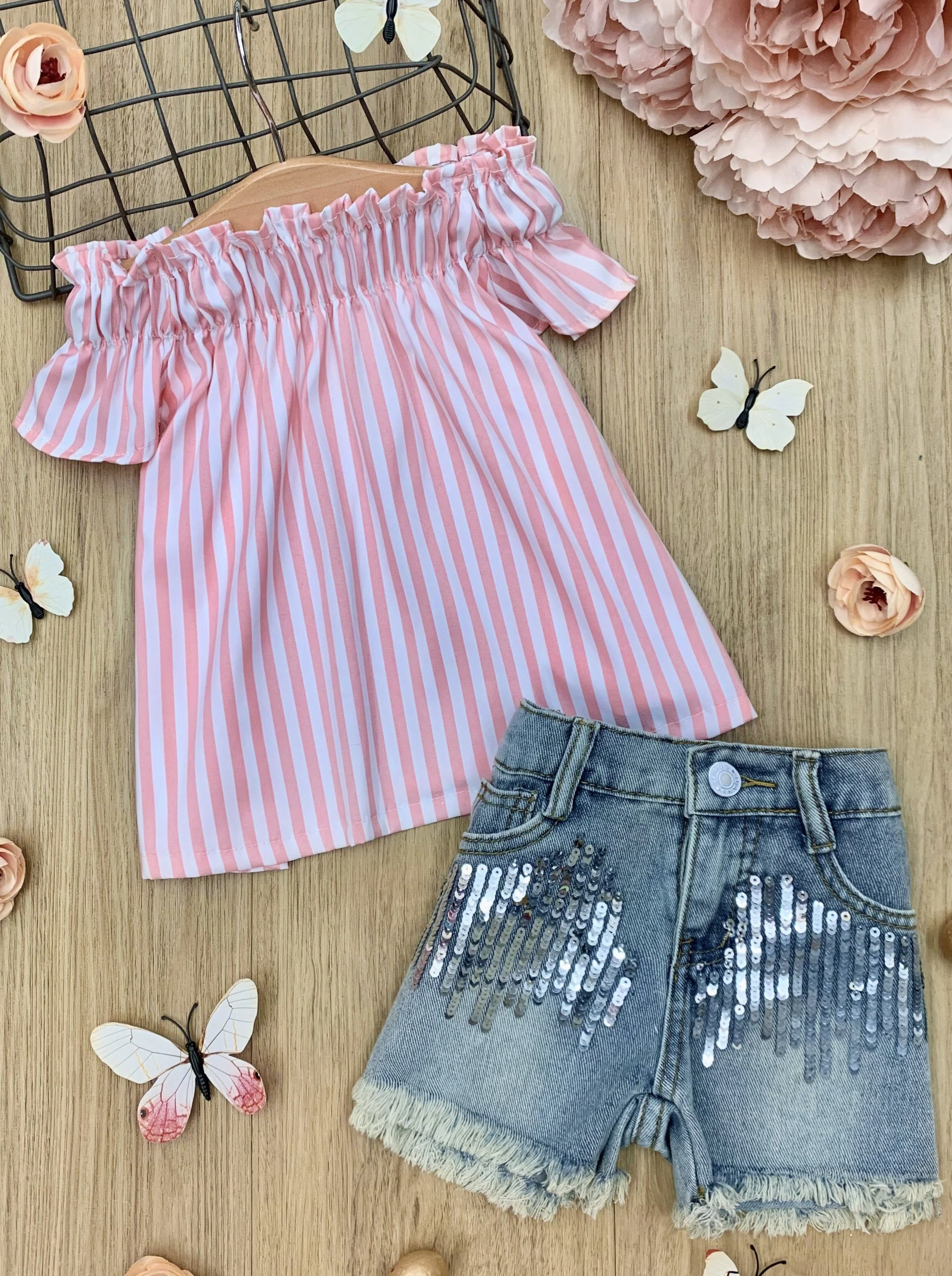 Love That Sparkle Denim Short Set - Image 5