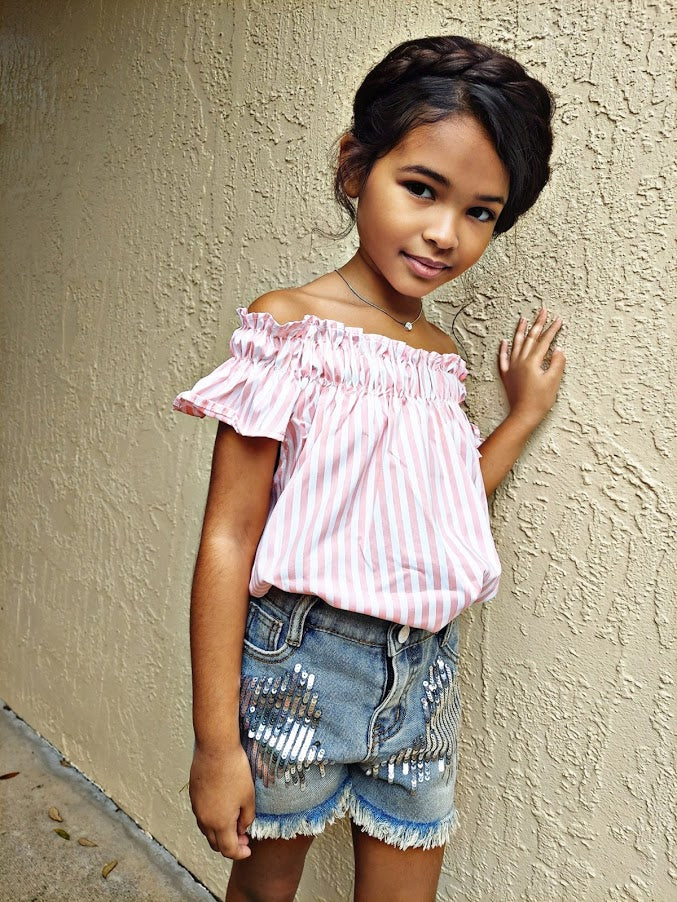 Love That Sparkle Denim Short Set - Image 7