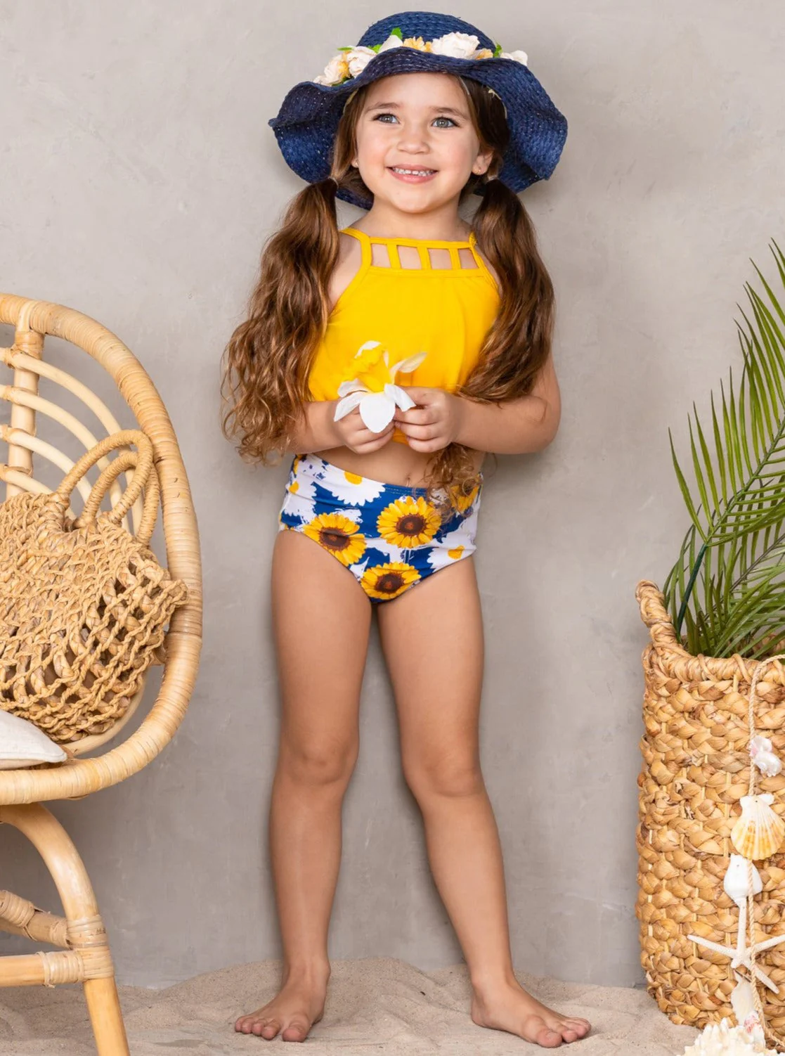 Sunny Sunflower Tankini Two Piece Swimsuits - Image 6