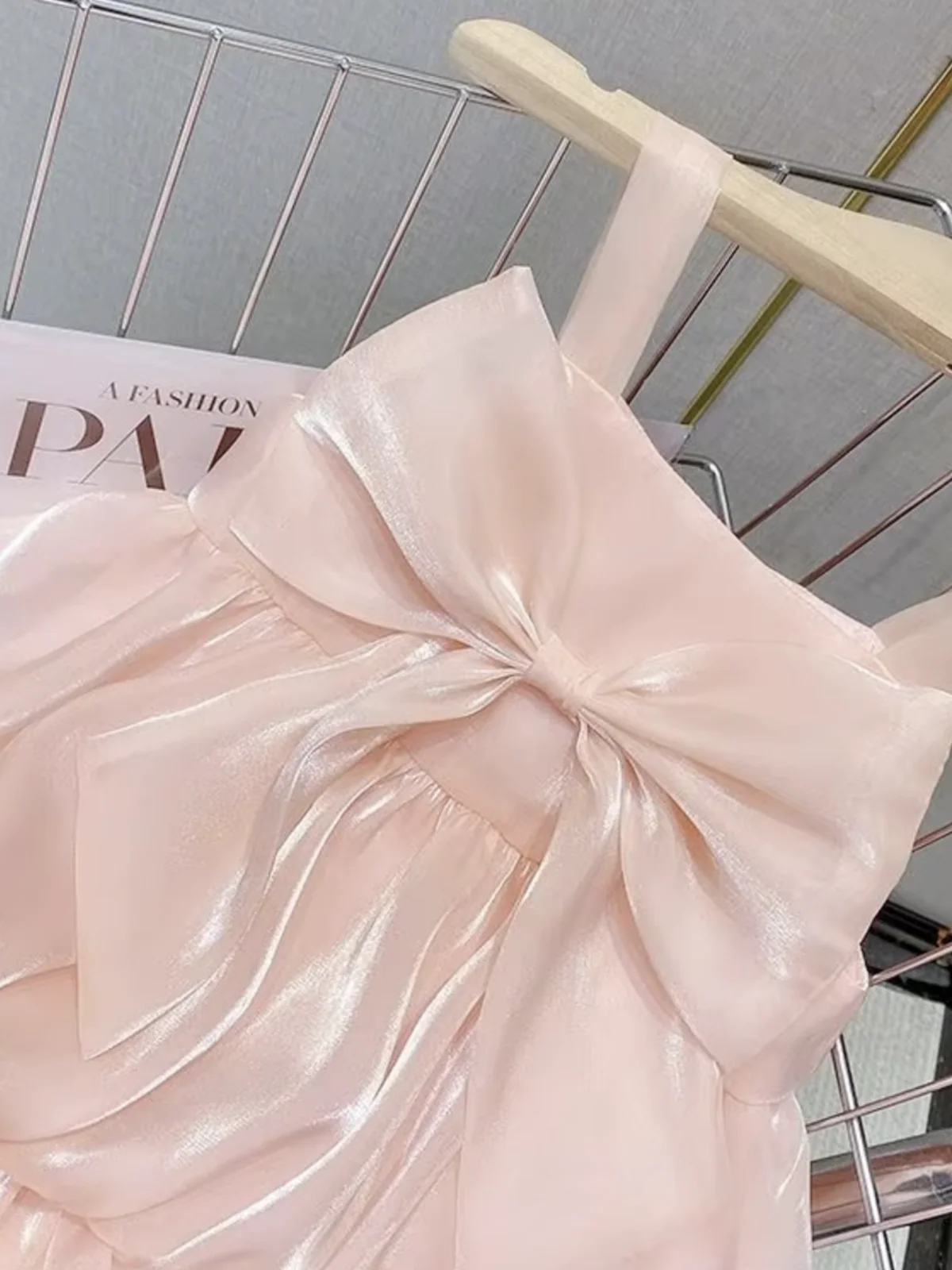Blush Bow Ruffle Dress - Image 6
