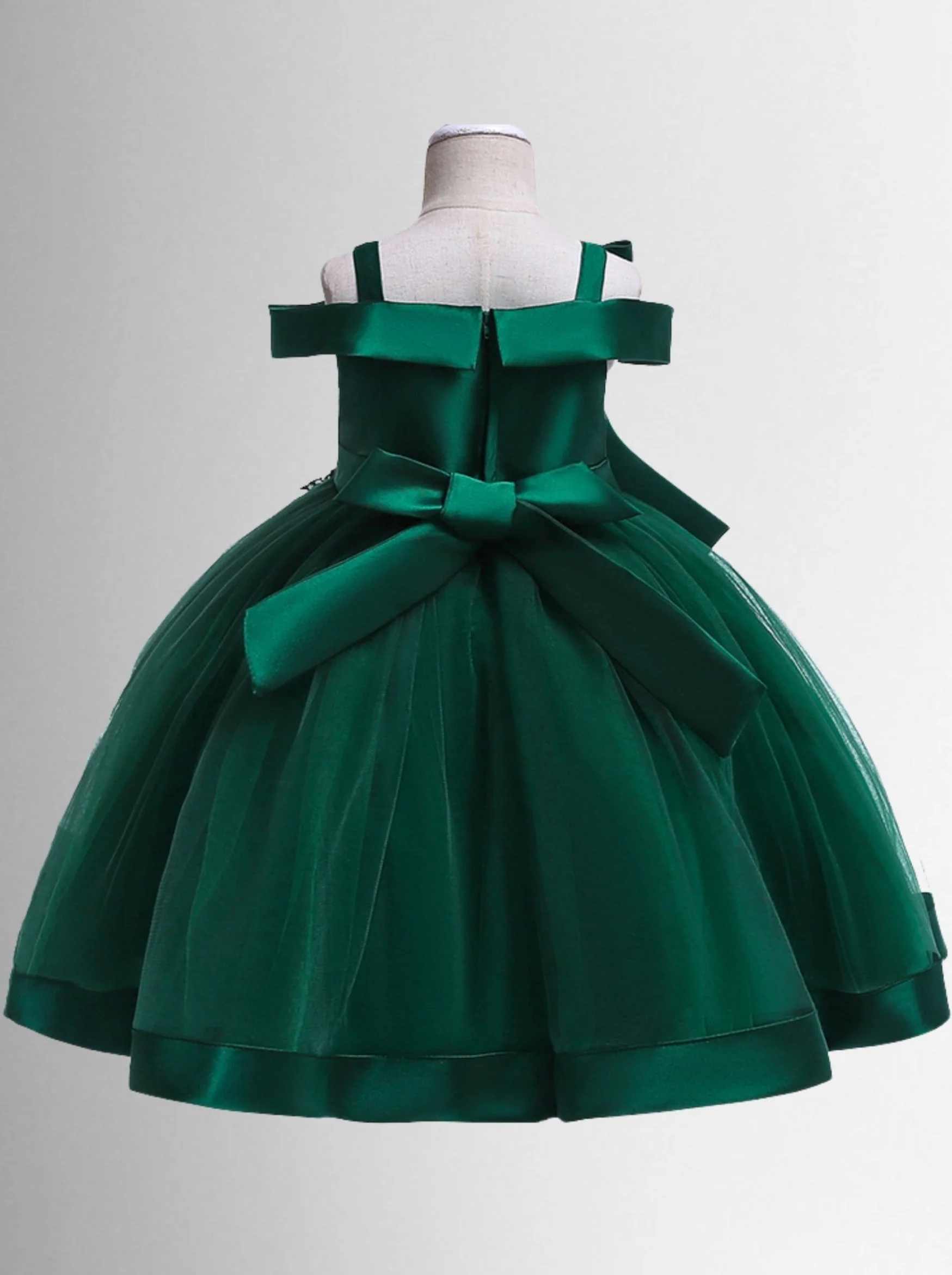 Swan Lake Floral Embroidered Party Dress - Image 3