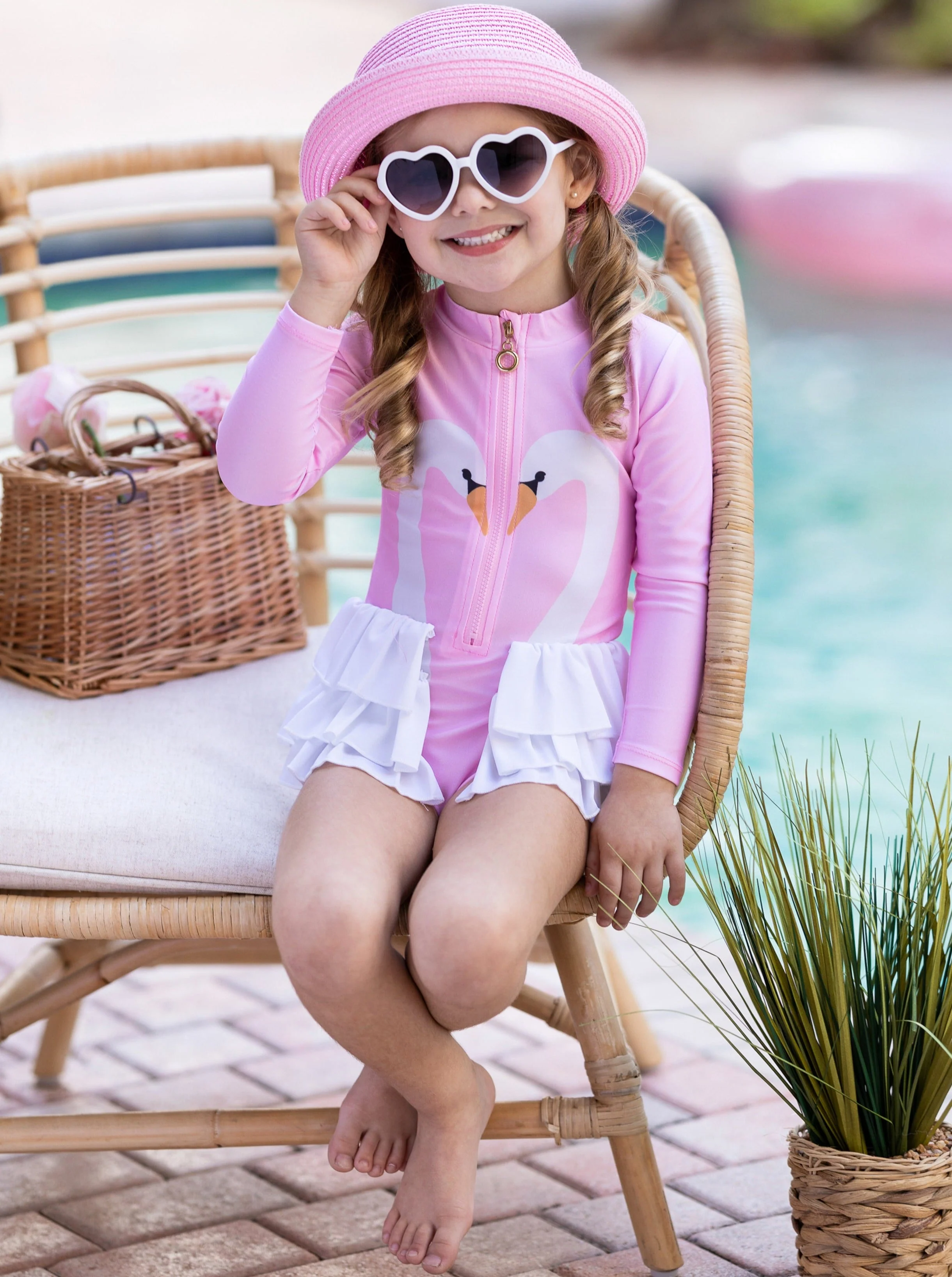 Swan Lake Rash Guard One Piece Swimsuit - Image 2