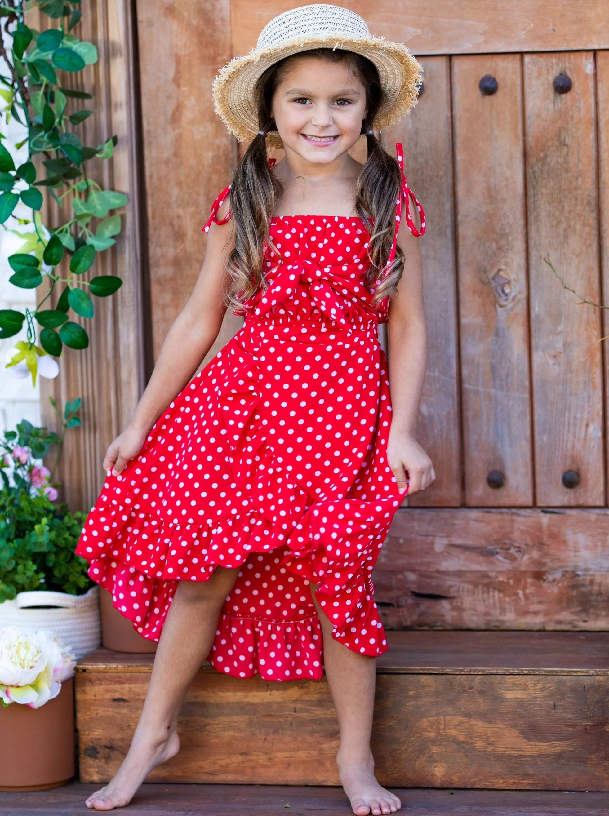 Sweet Little Dot Crop Top and Wrap Skirt Set - Image 2