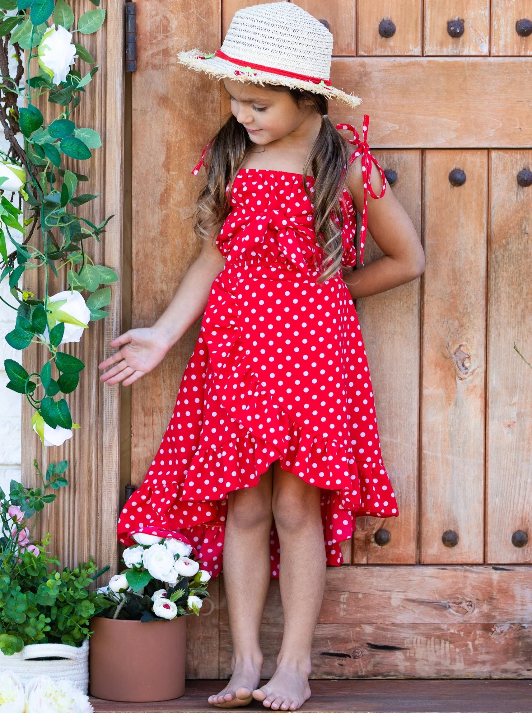 Sweet Little Dot Crop Top and Wrap Skirt Set - Image 5