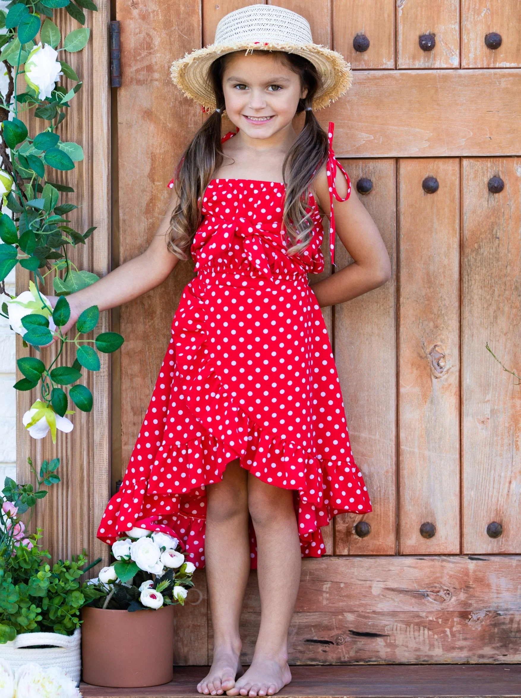 Sweet Little Dot Crop Top and Wrap Skirt Set - Image 6