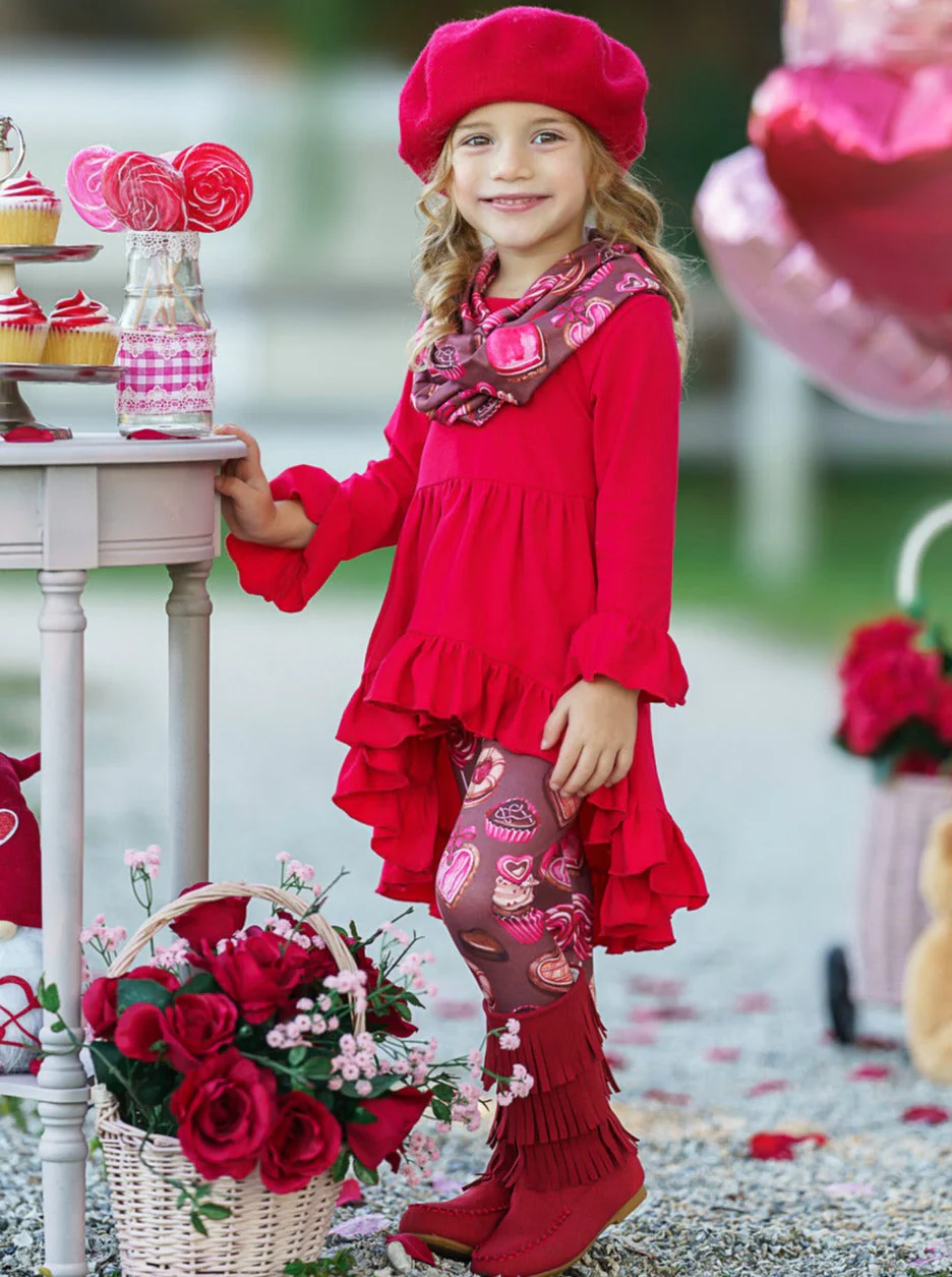 Sweetest Treat Tunic, Scarf and Legging Set - Image 3